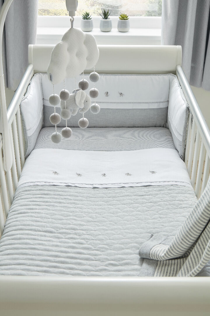 بطانية ويلكم تو ذا وورلد - رمادي بنقشة فيل image number 3