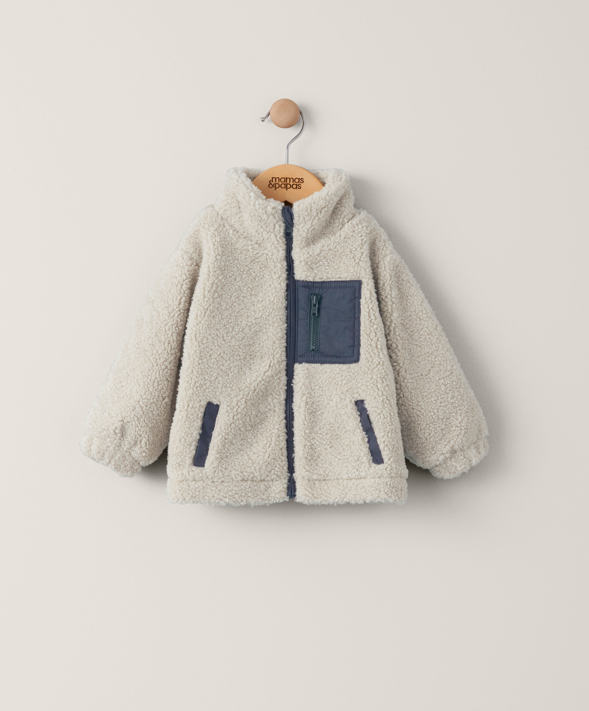 جاكيت صوف ناعم بسحّاب image number 1