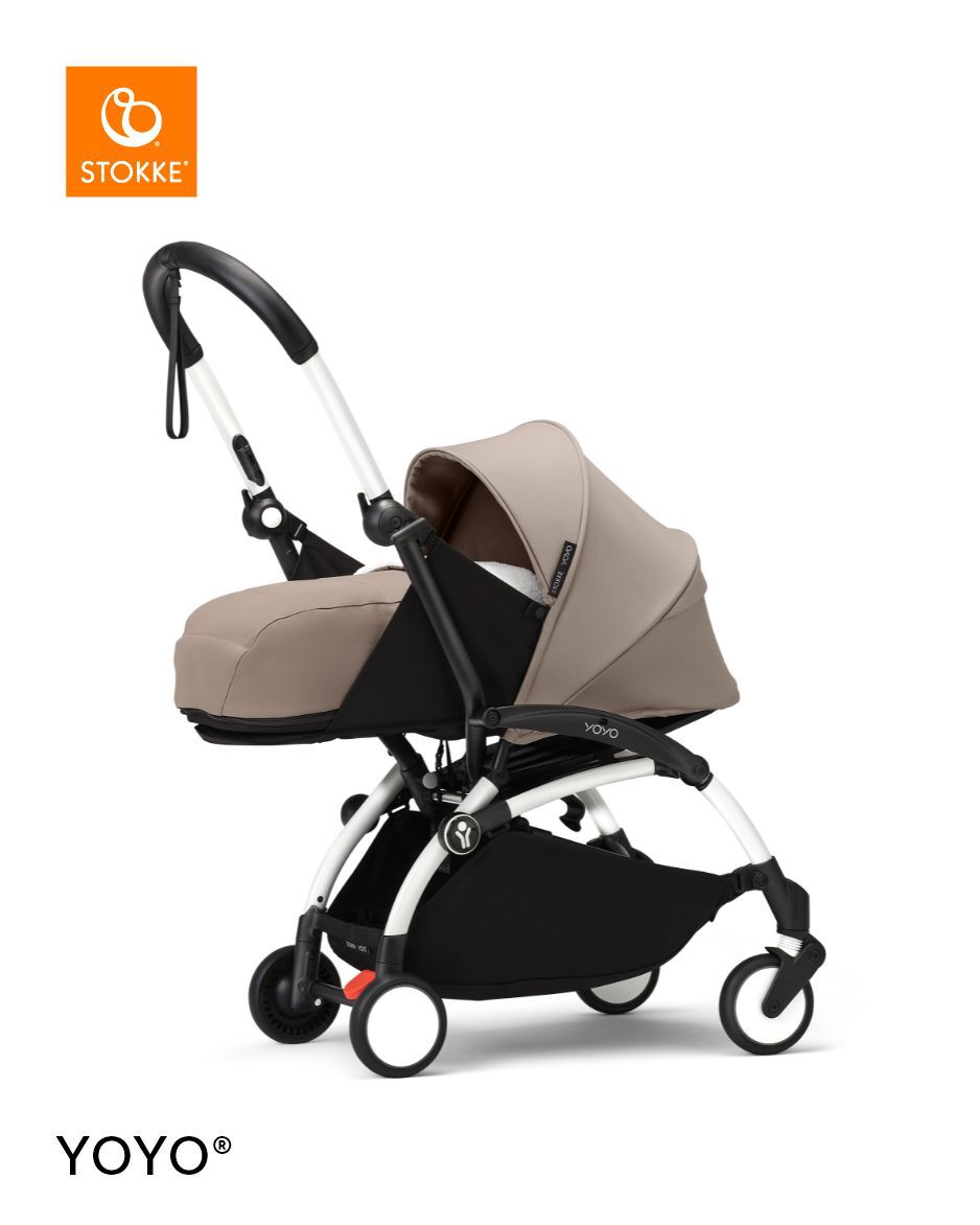 Stokke YOYO3 White Frame with 0+ Newborn Pack Taupe image number 2