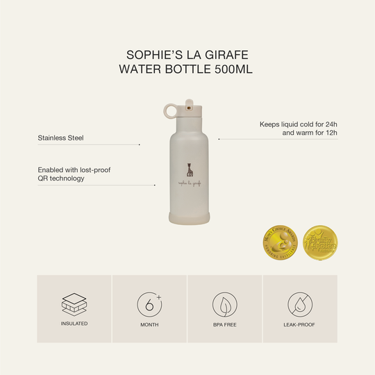 زجاجة ماء صوفي لا جيراف ستانلس ستيل من سيترون - 500 ملل image number 4
