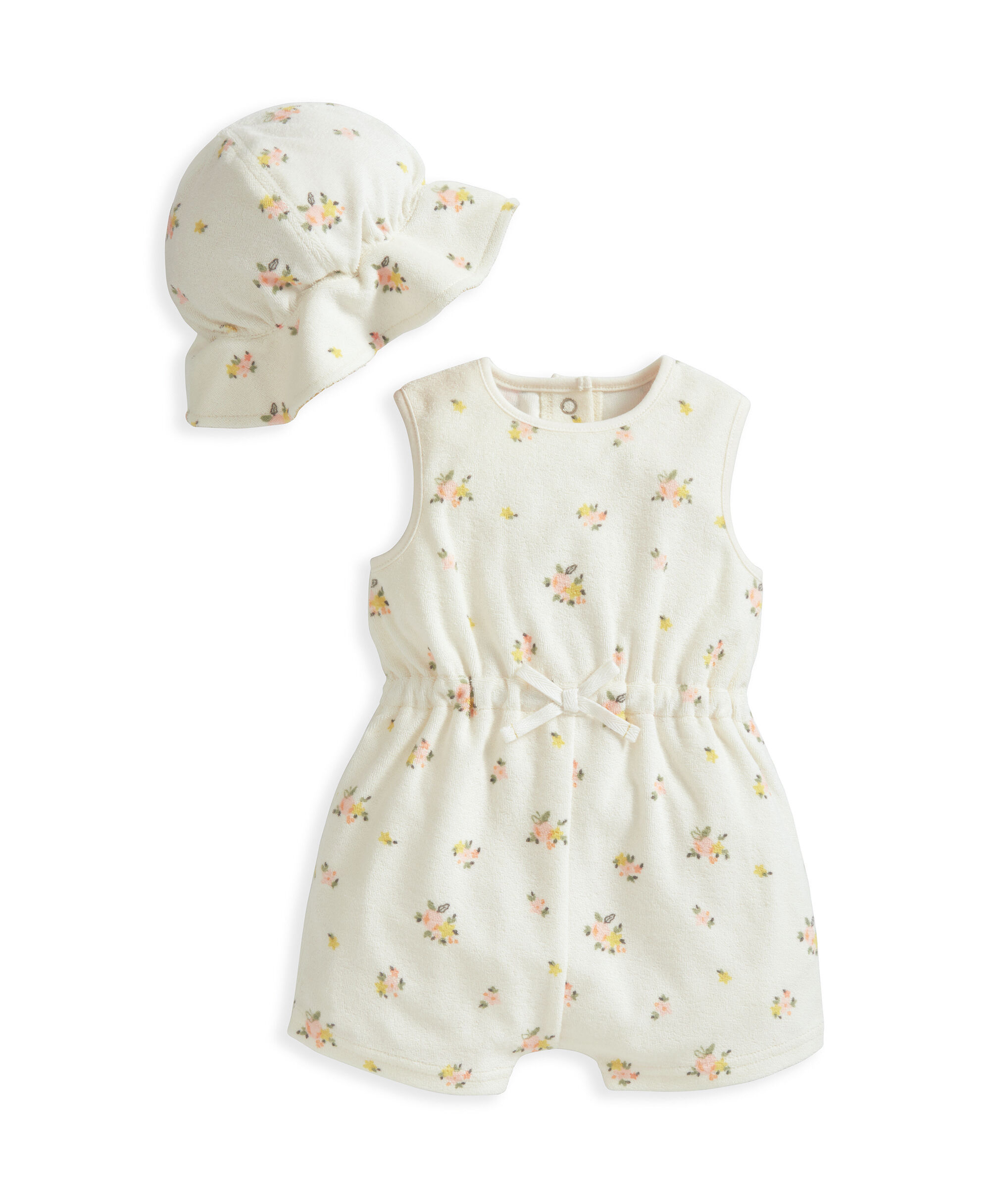 طقم قبعة ورومبر بنقشة فاكهة من قماش فائق الامتصاص - قطعتان image number 3