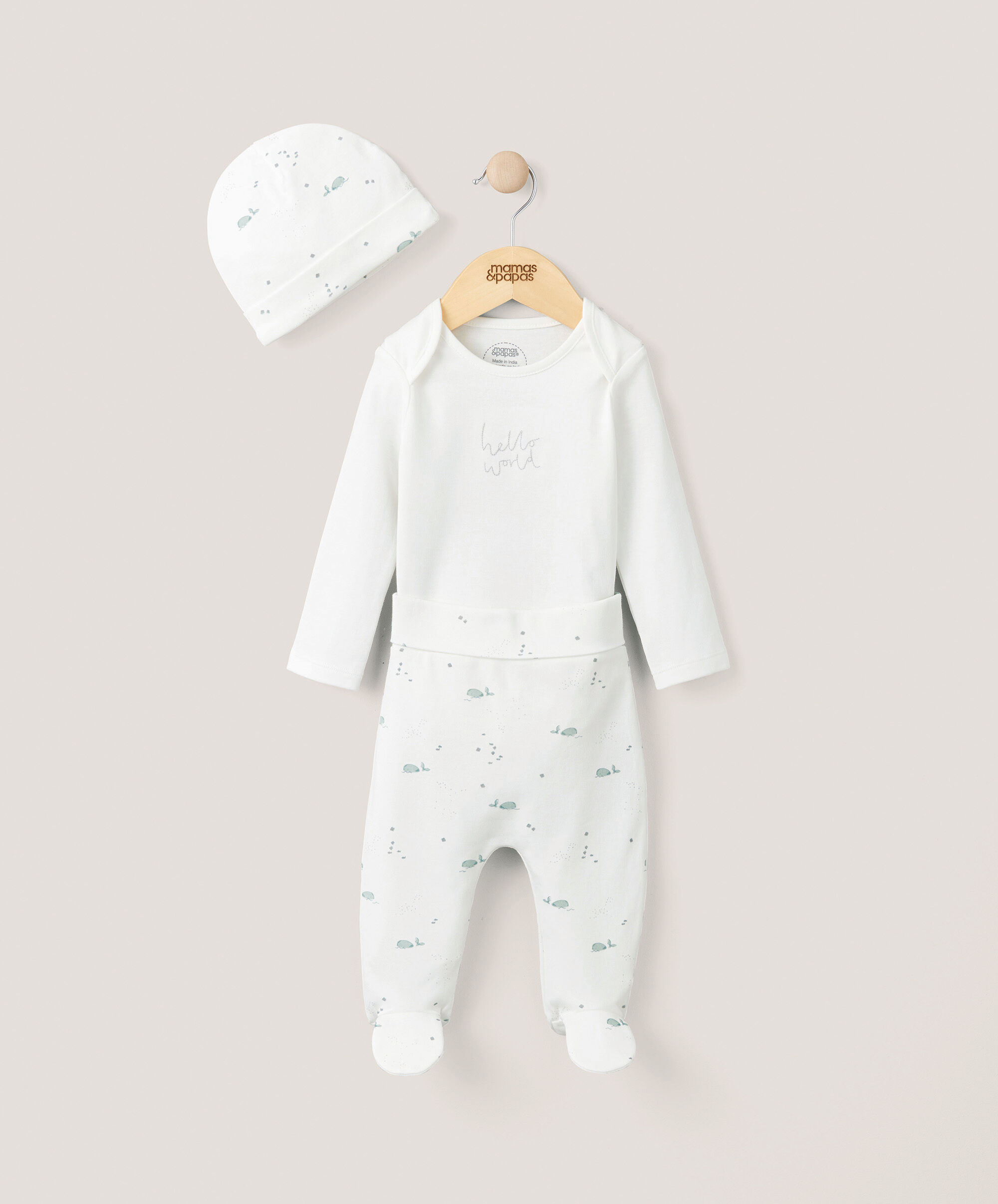 طقم ماي فيرست اوتفيت بطبعة حوت - 3 قطع image number 1