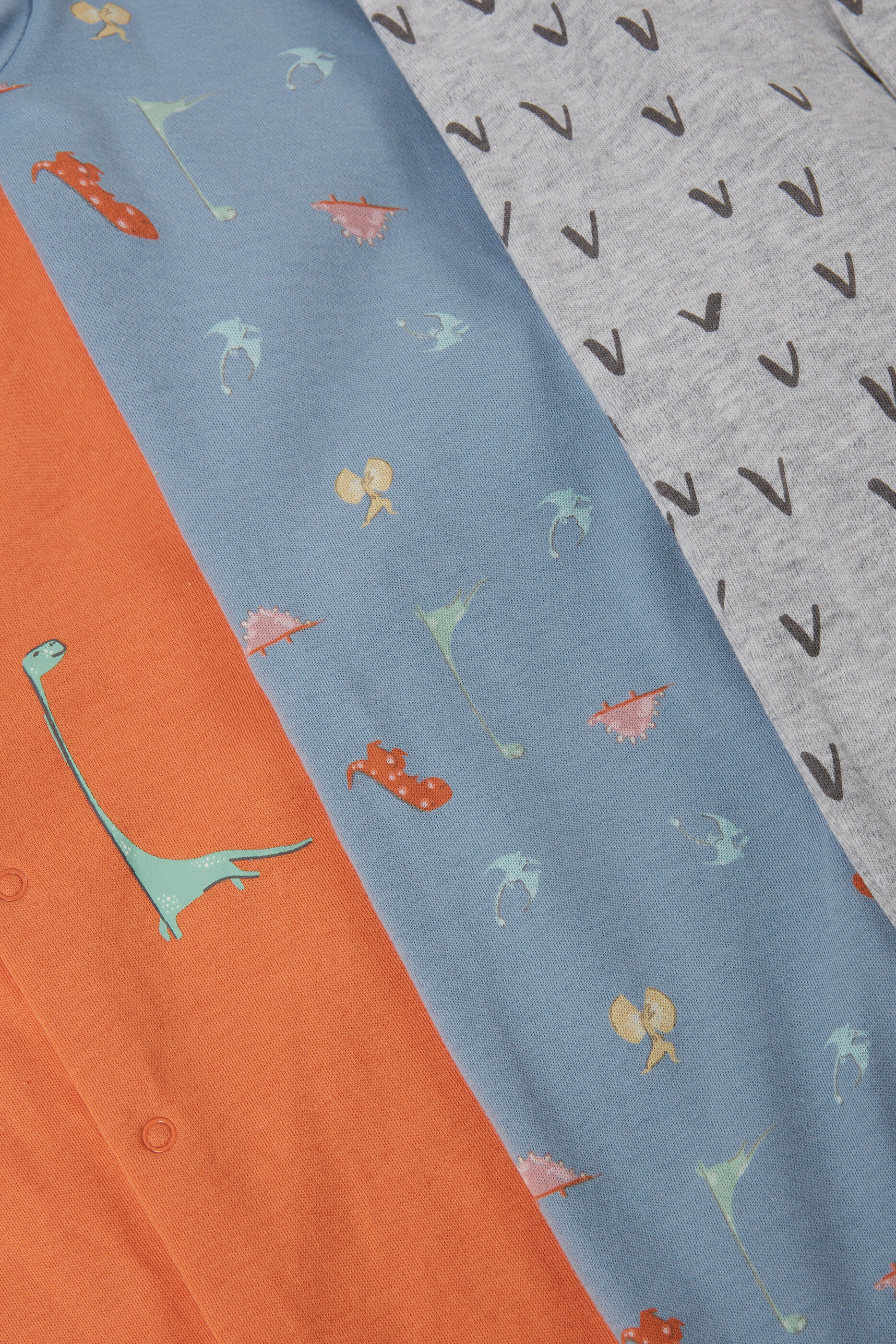 طقم بيجاما قطعة واحدة بنقشة ديناصور - 3 قطع image number 3