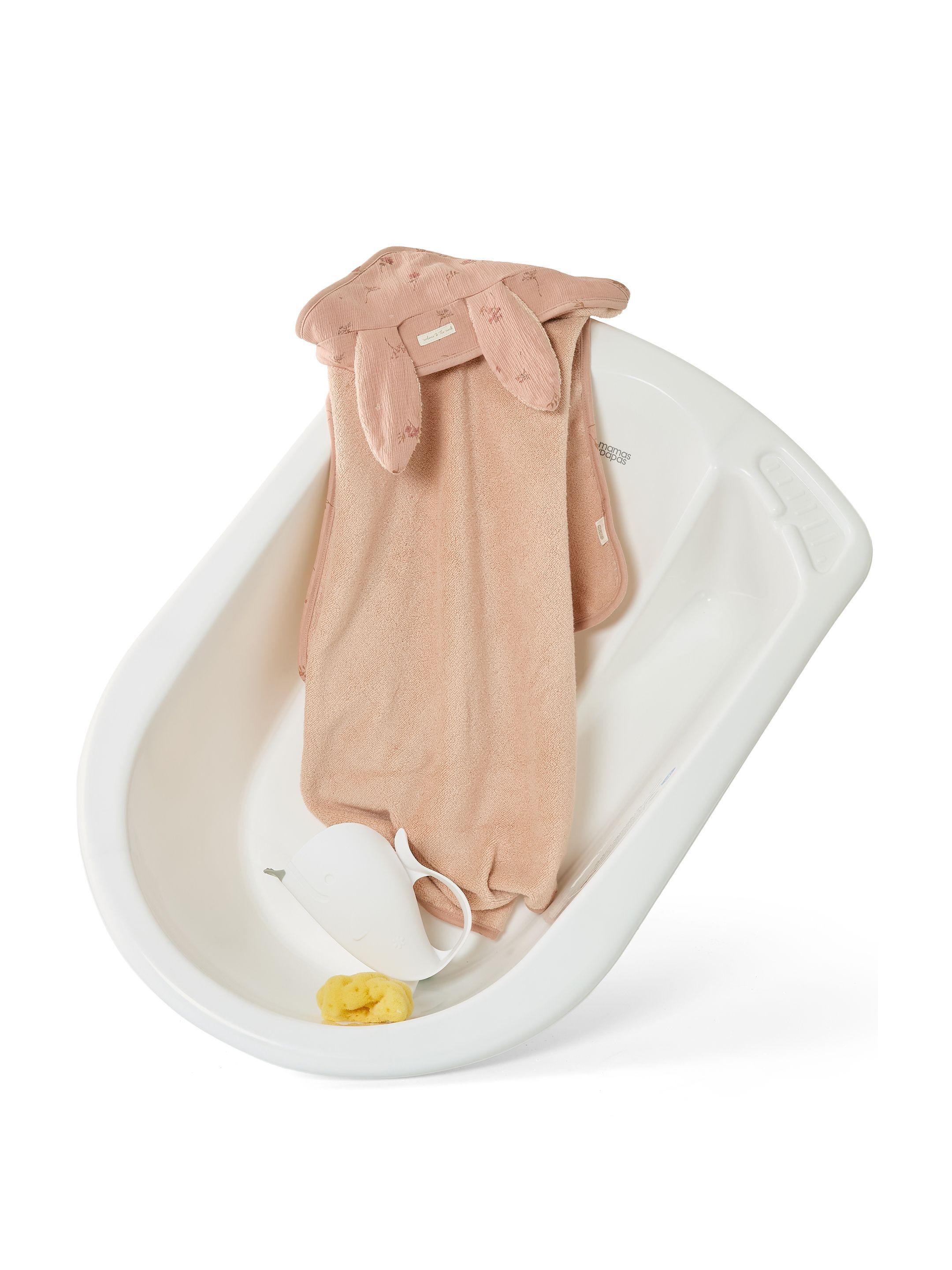 Bath Set - 2-Stage Bath with Wildflower Hooded Towel, Rinser & Fine Silk