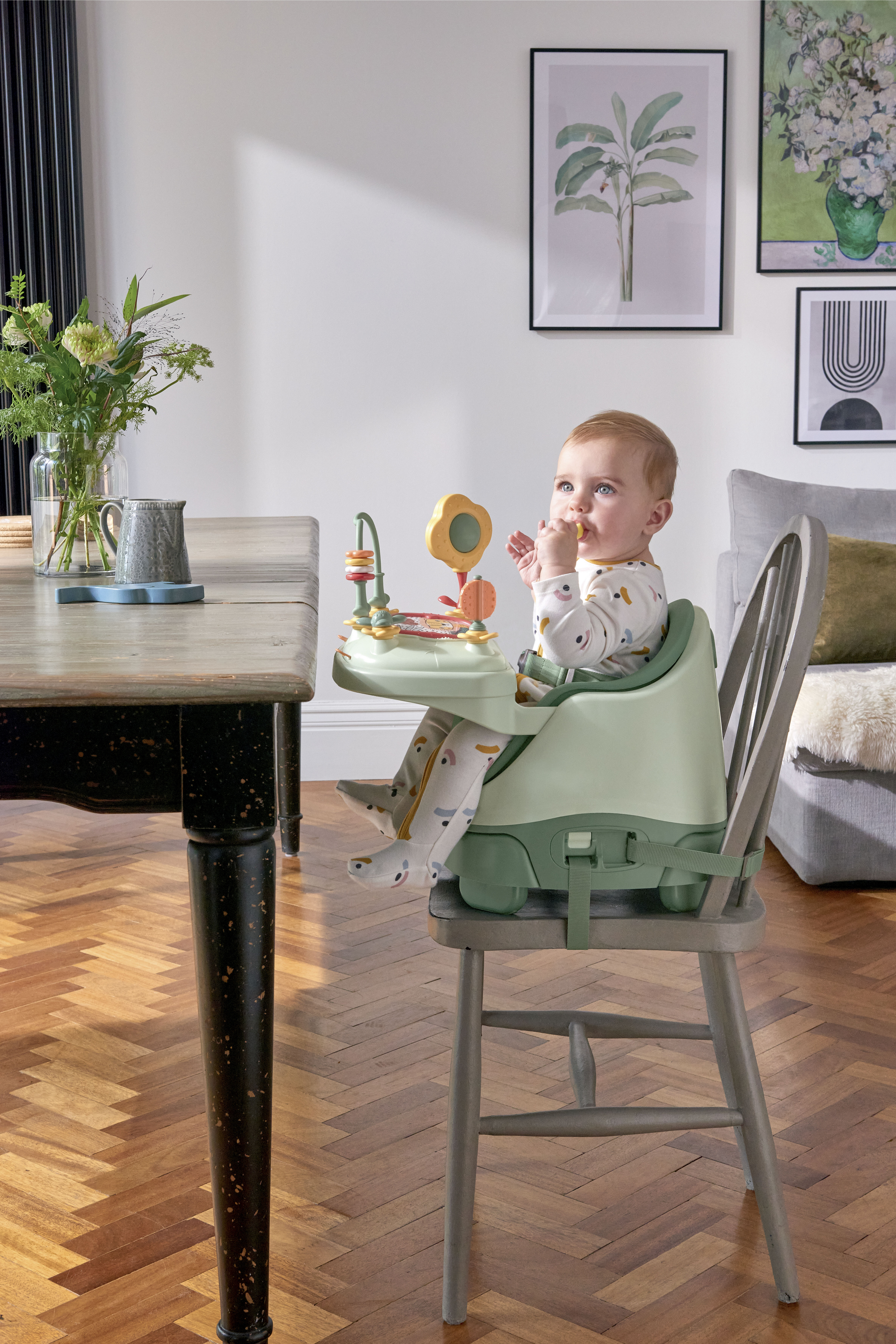 مقعد باغ داعم وأرضي 3 في 1 بصينية ألعاب - أوكالبتوس image number 5