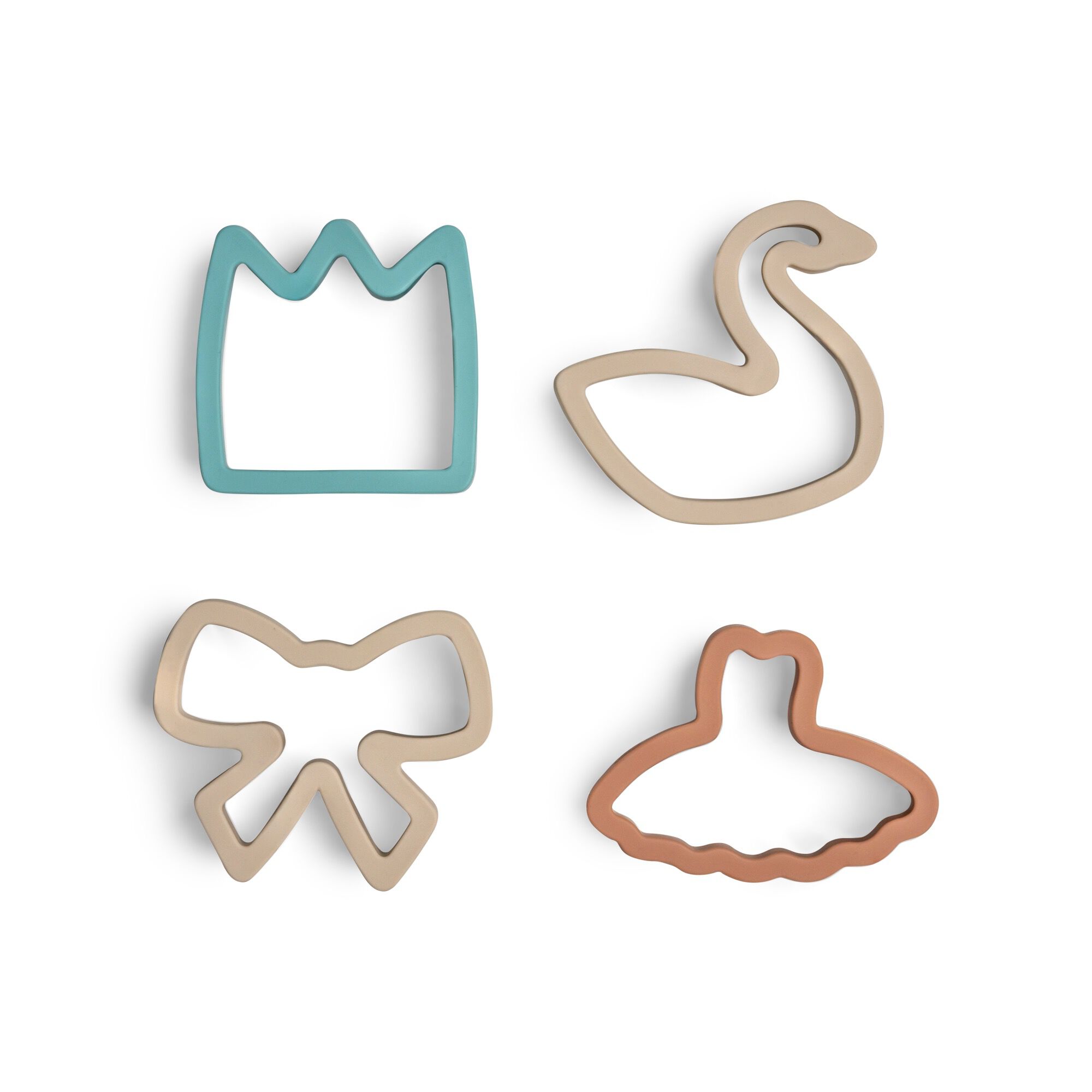 مجموعة قاطعات سندويتشات بتصميم راقصة باليه - 4 قطع