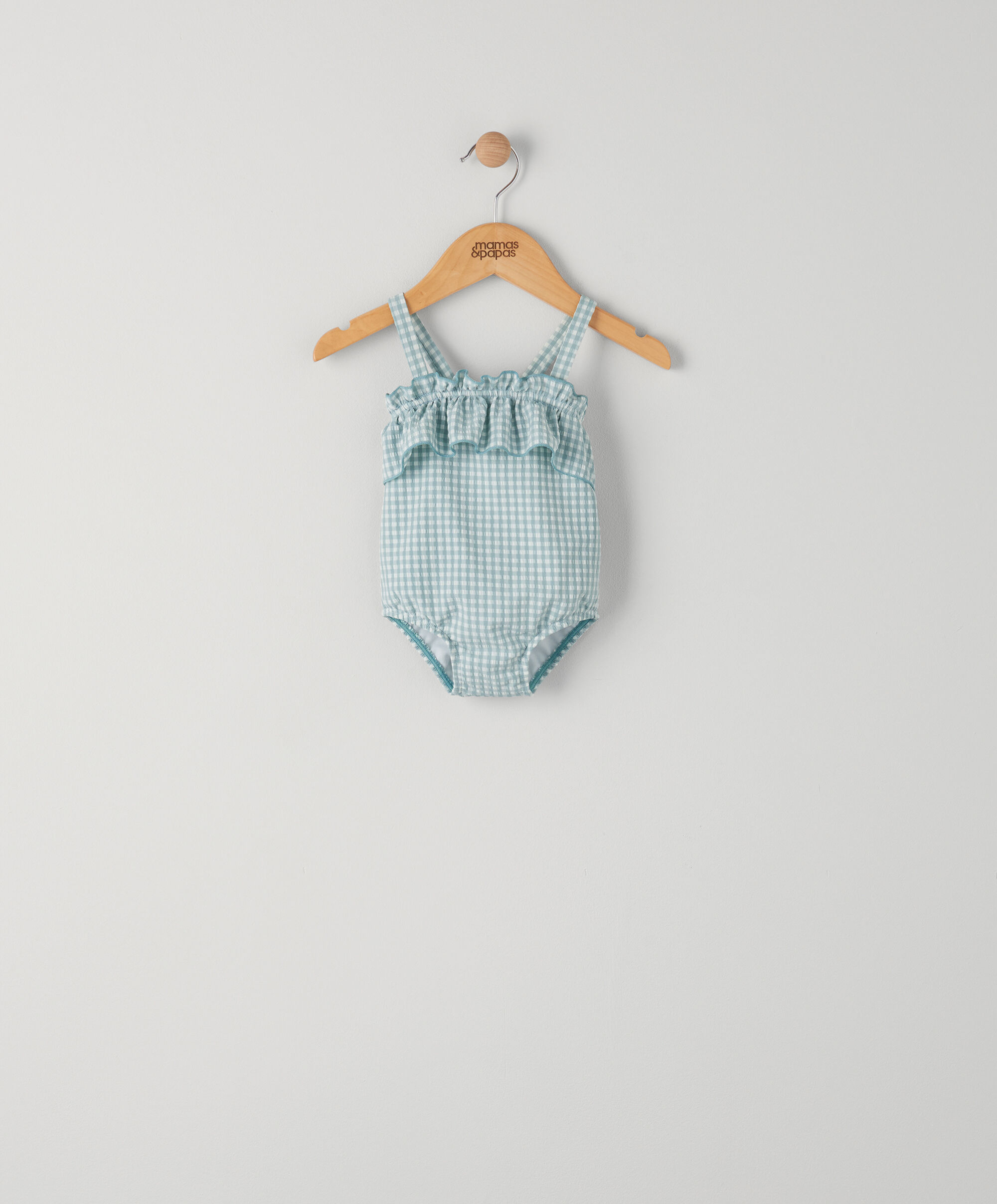 لباس سباحة بنقشة مربعات غينغهام image number 1