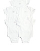 طقم لباس قطعة واحدة أبيض بأكمام قصيرة - 5 قطع image number 1