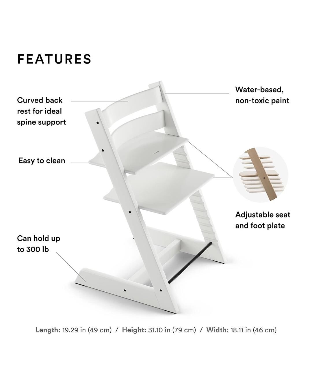 مقعد TRIPP TRAPP - أبيض image number 2