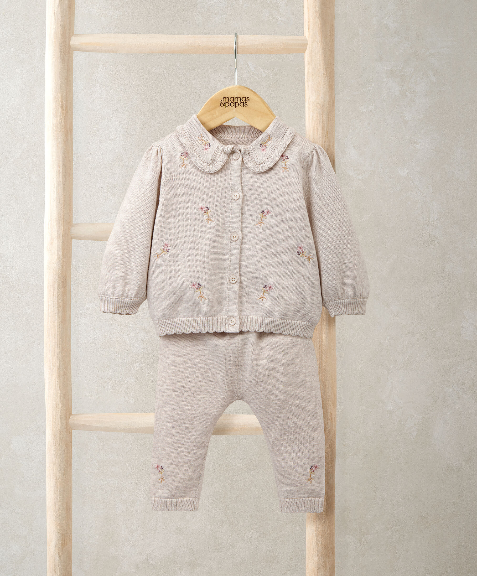 طقم منسوج بتطريزات، 2 قطع image number 1