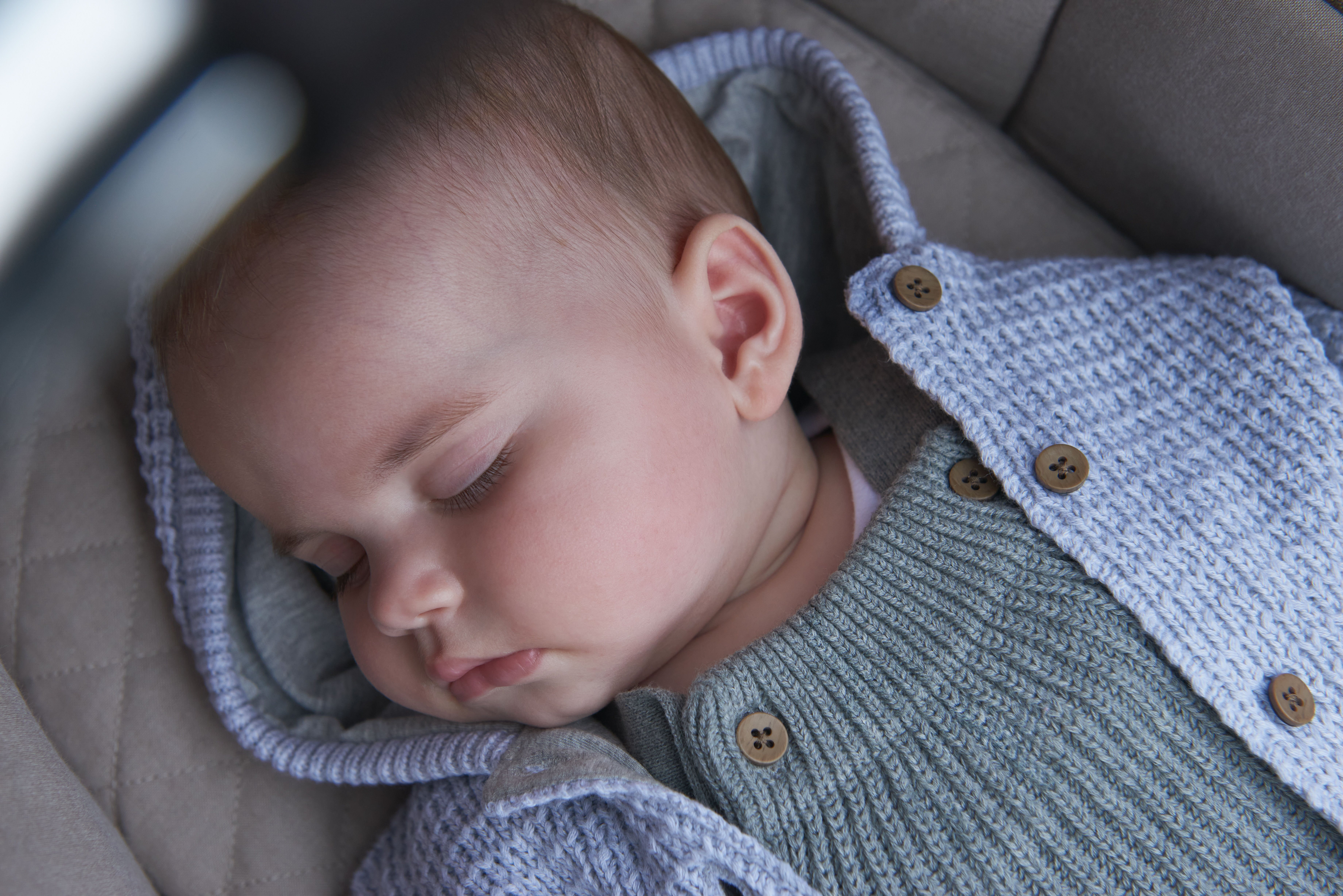 كارديغان منسوج - رمادي image number 5