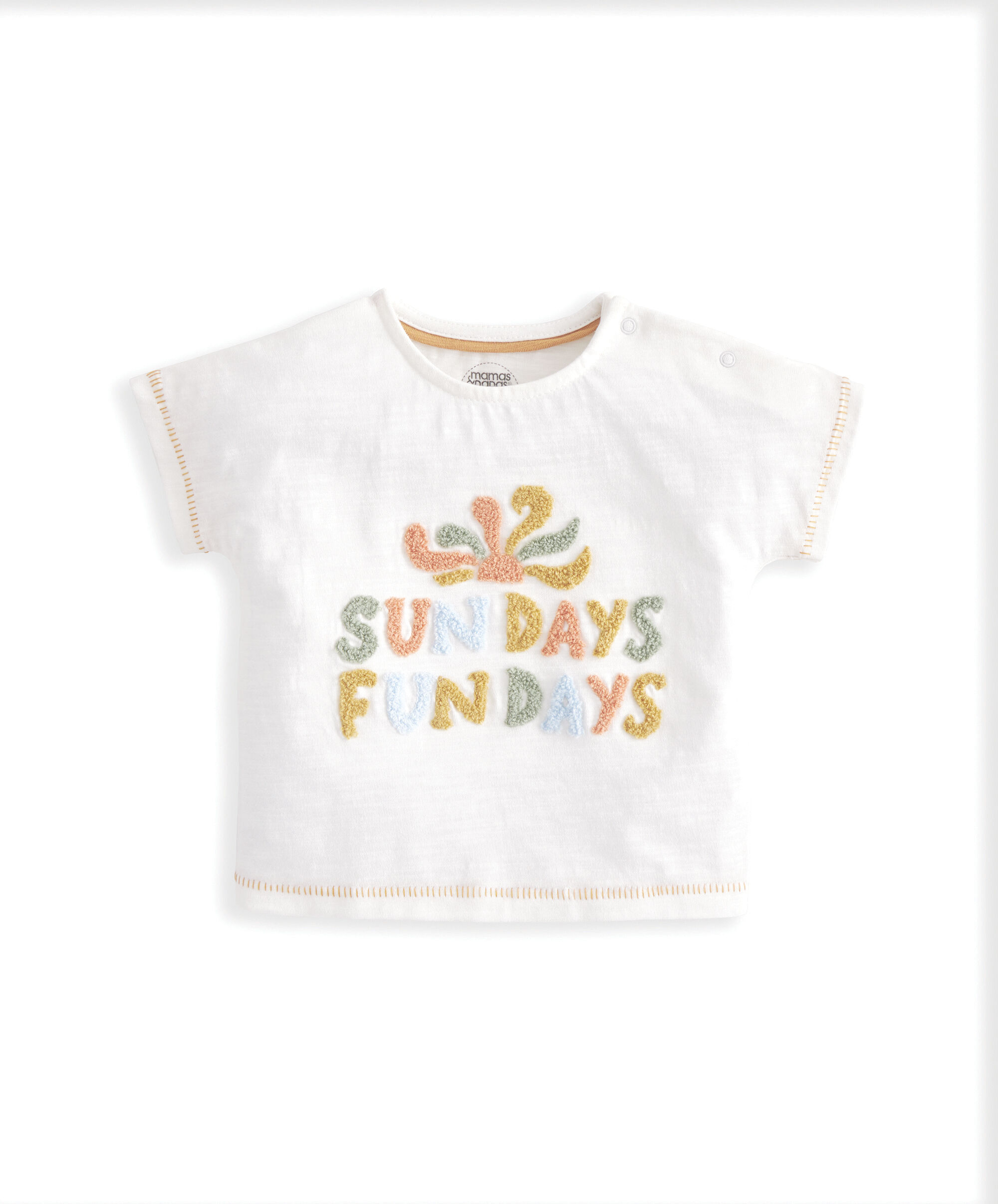 تي شيرت مزين بطبعة بارزة image number 2