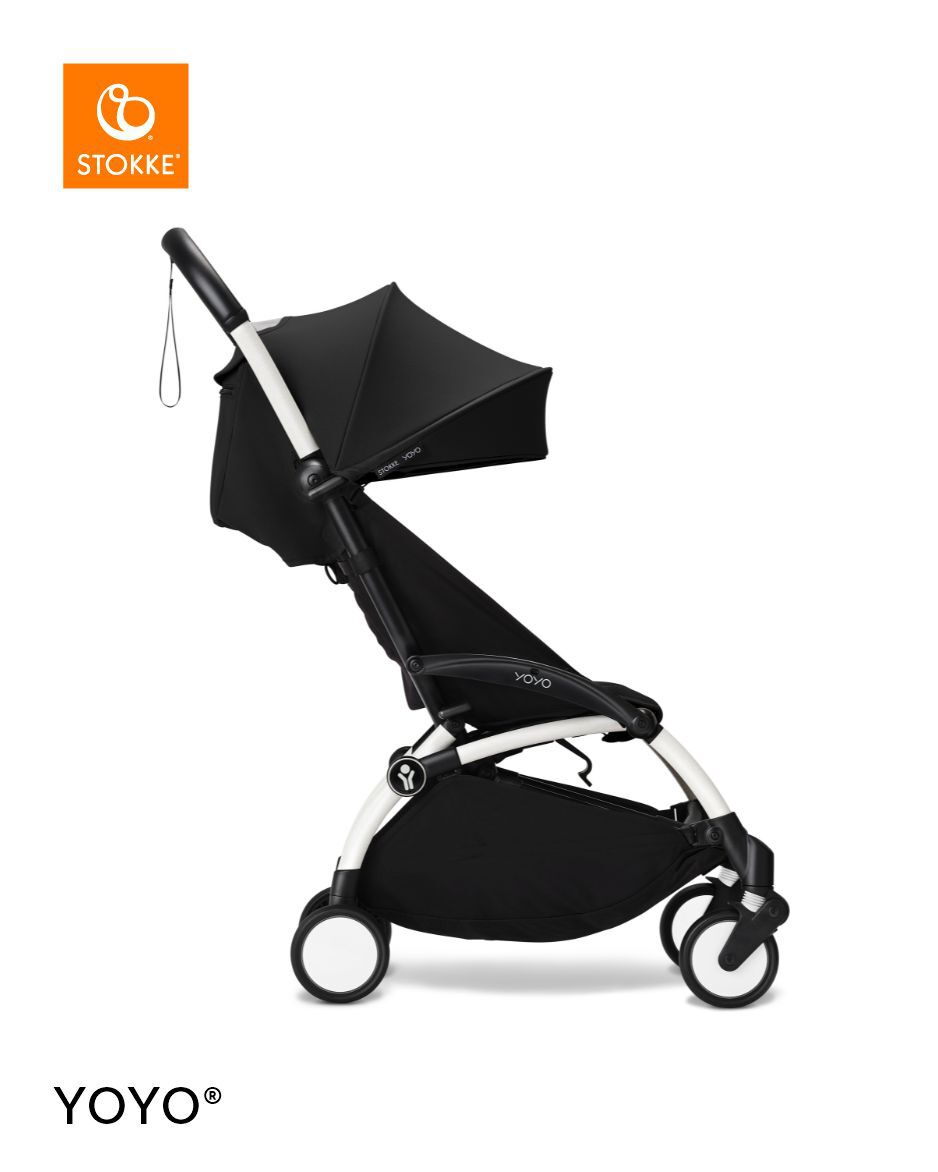 Stokke YOYO3 White Frame with 6+ Color Pack - Black & Cup Holder (3 Pieces) image number 1