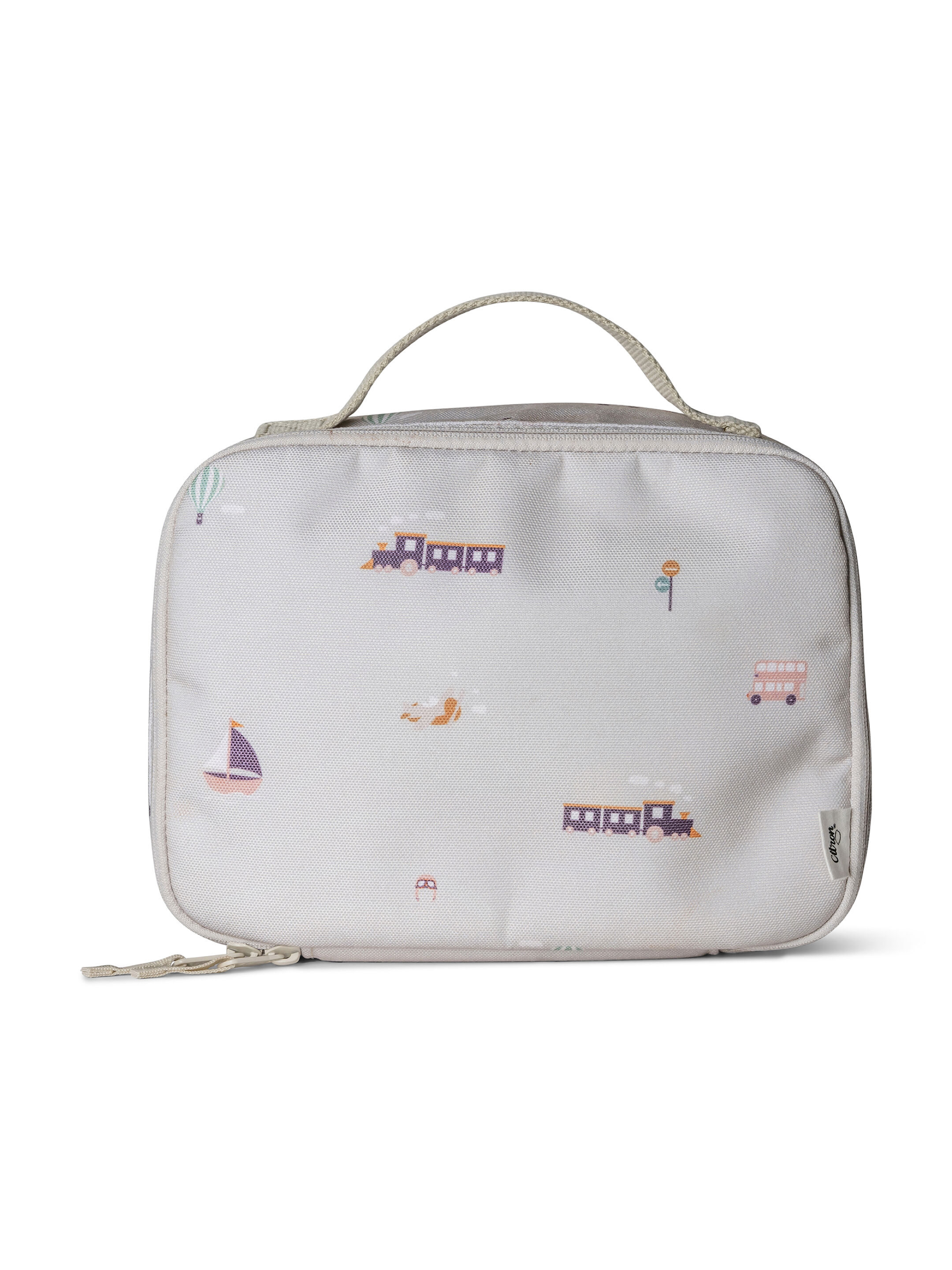 حقيبة غداء عازلة للحرارة بتصميم مربع من سيترون - نقشة مركبات image number 1