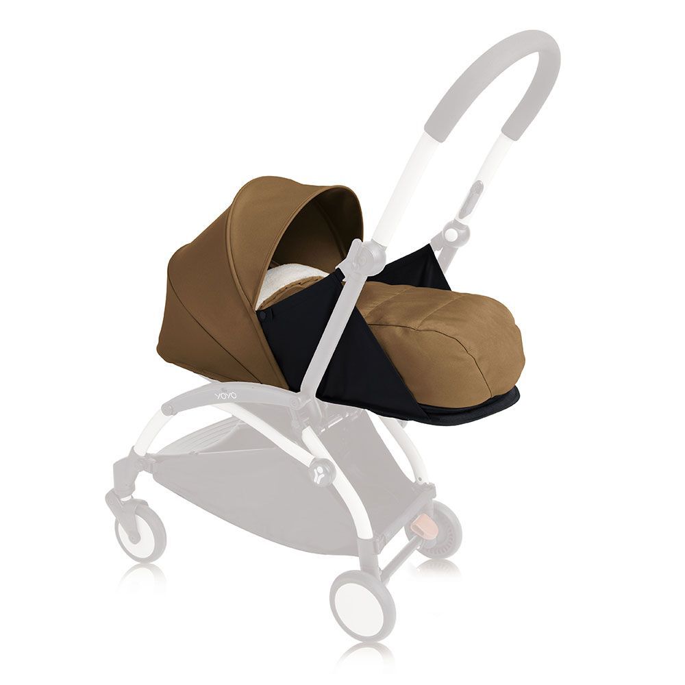 مجموعة مقعد عربة أطفال يويو+ لحديثي الولادة - بني image number 1