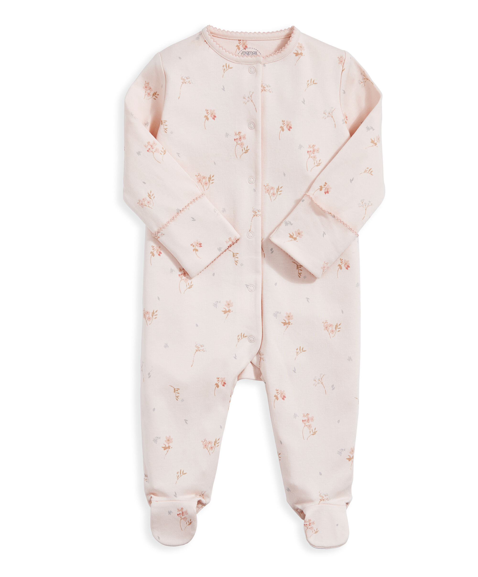 طقم ملابس لحديثي الولادة بنقشة زهور - 5 قطع image number 4