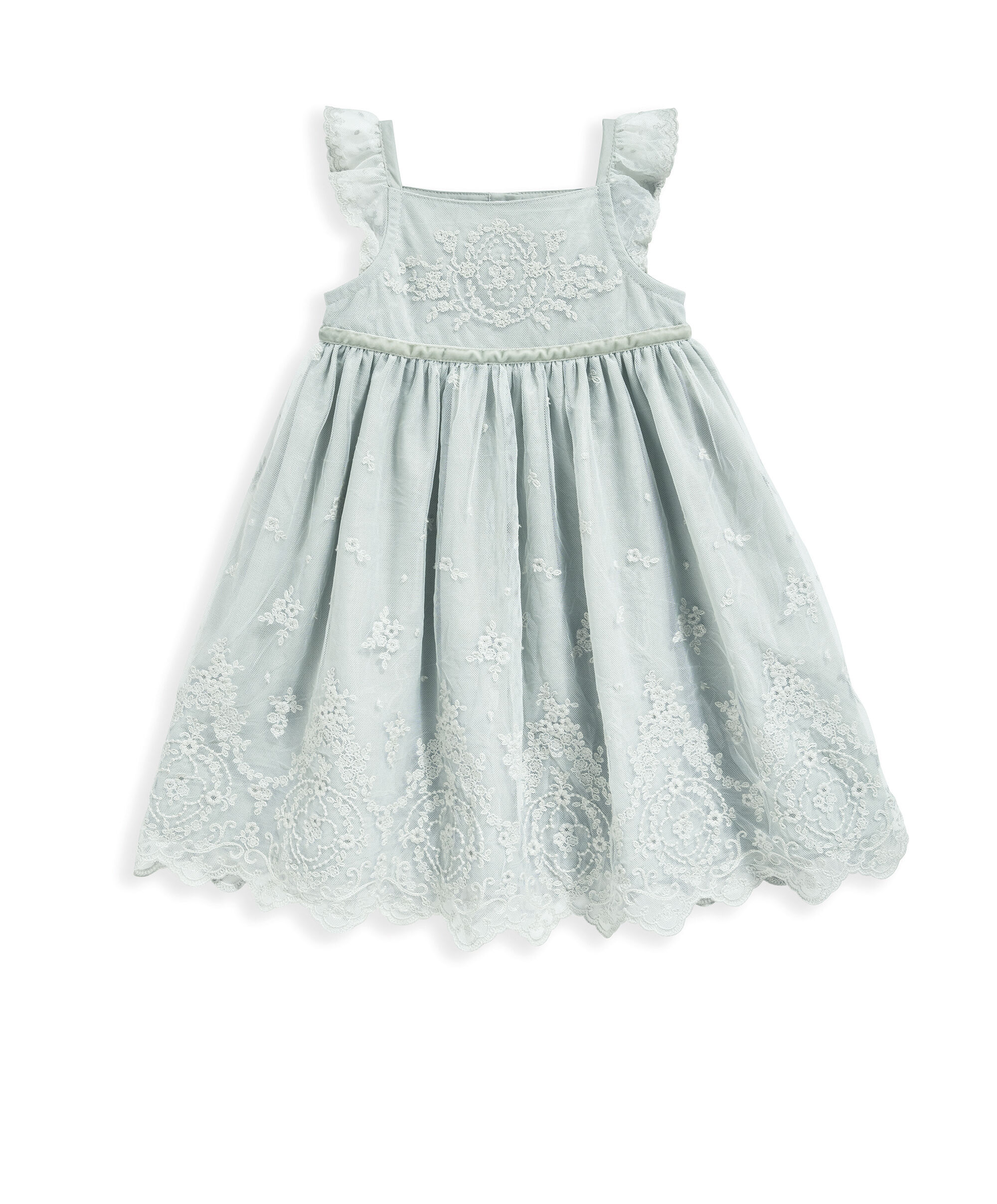 فستان دانتيل - أزرق image number 2