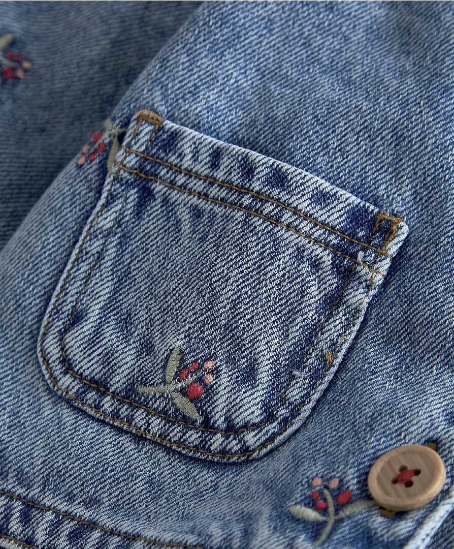 Embroidered Denim Jacket image number 6