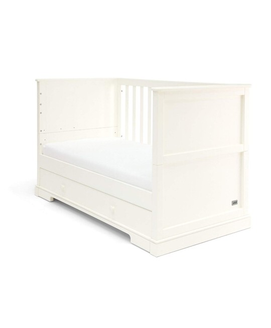 مهد وسرير للأطفال بسن المشي أكسفورد خشب بوحدة تخزين - أبيض image number 2