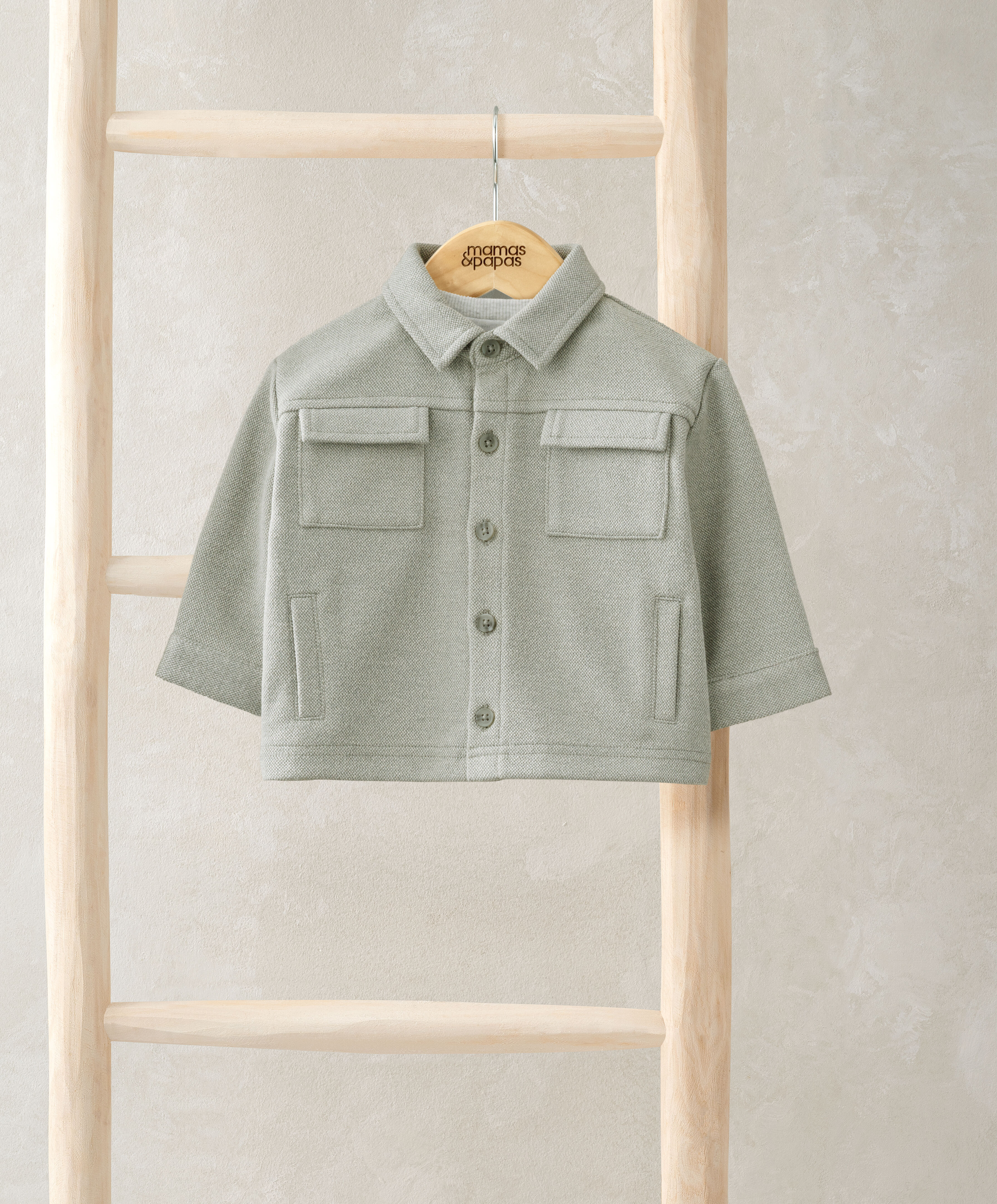 طقم جاكيت بتصميم قميص وتي شيرت - قطعتان image number 1