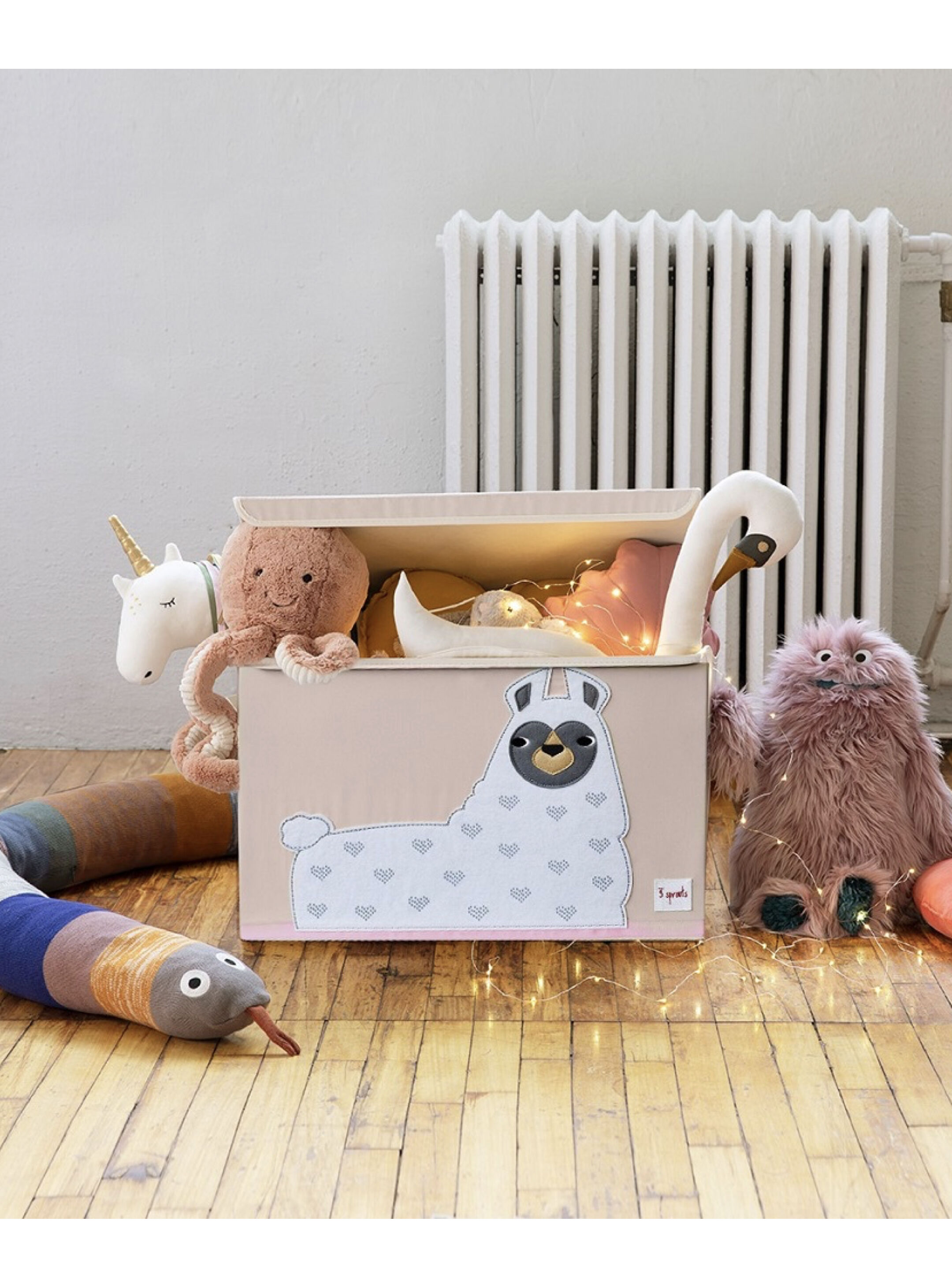 صندوق تخزين الألعاب من 3 سبراوتس - تصميم لاما image number 3