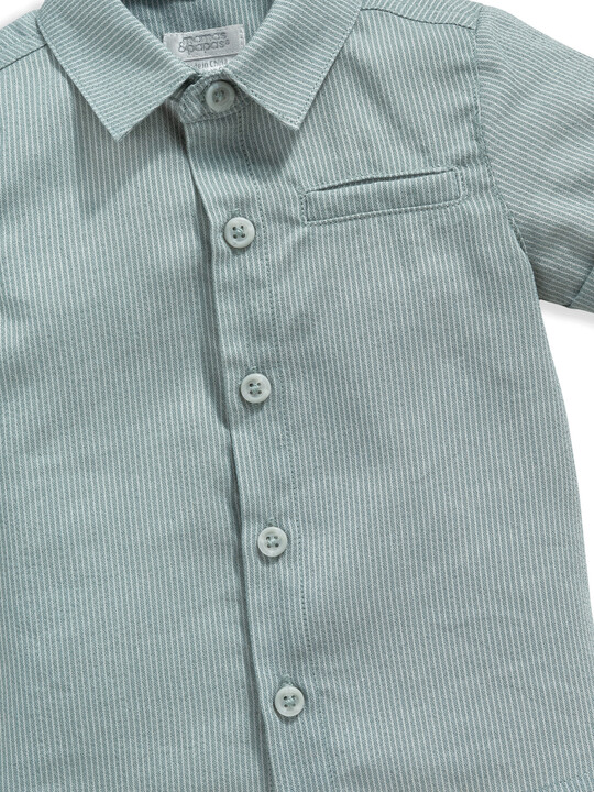 قميص مخطط أخضر image number 3