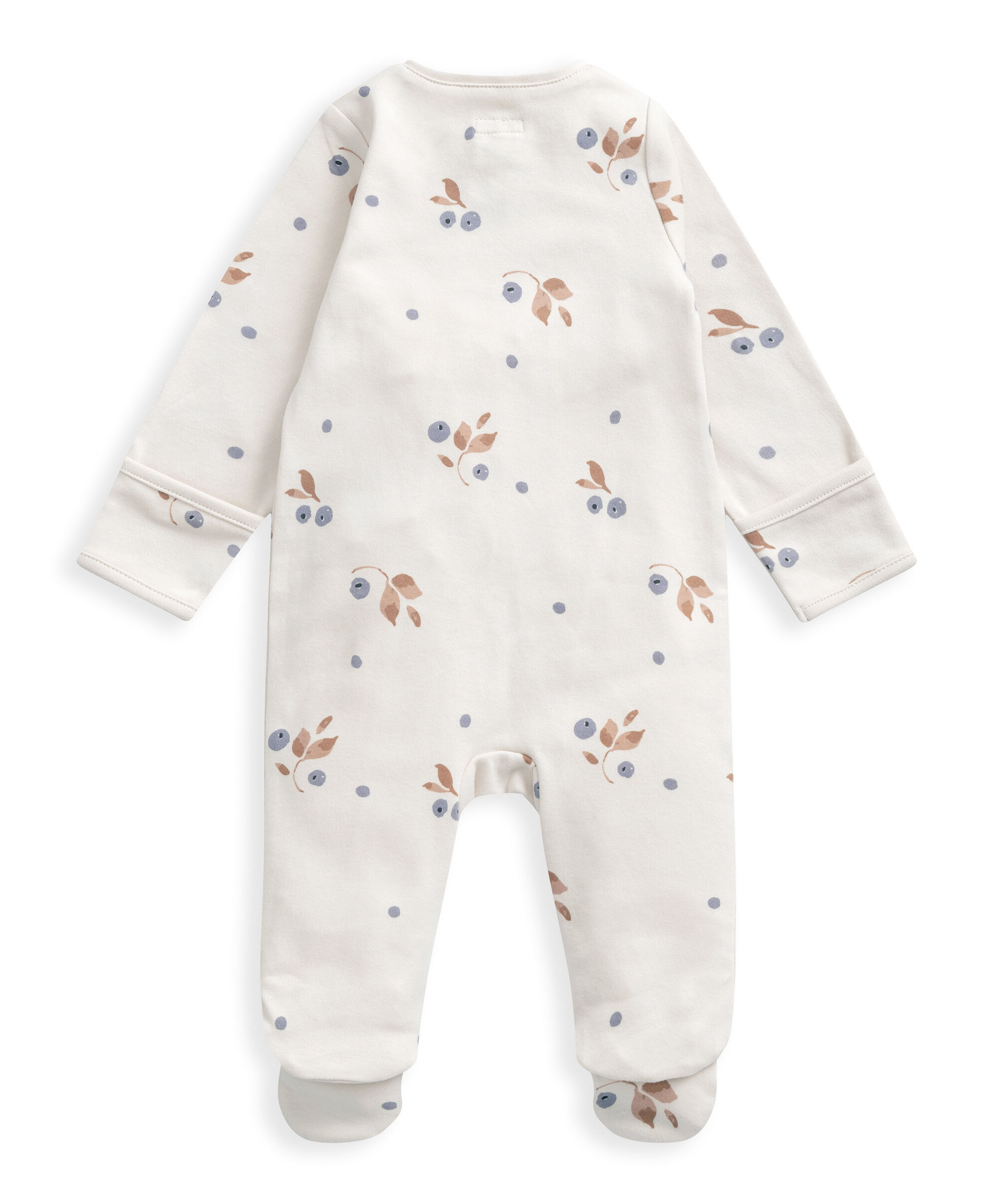 لباس الكل في واحد بسحّاب ونقشة زهور التوت image number 3