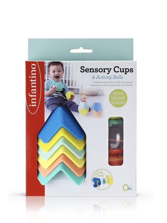 Sensory Stacking Cups & Activity Ball Set _ 0M+ - CN image number 3