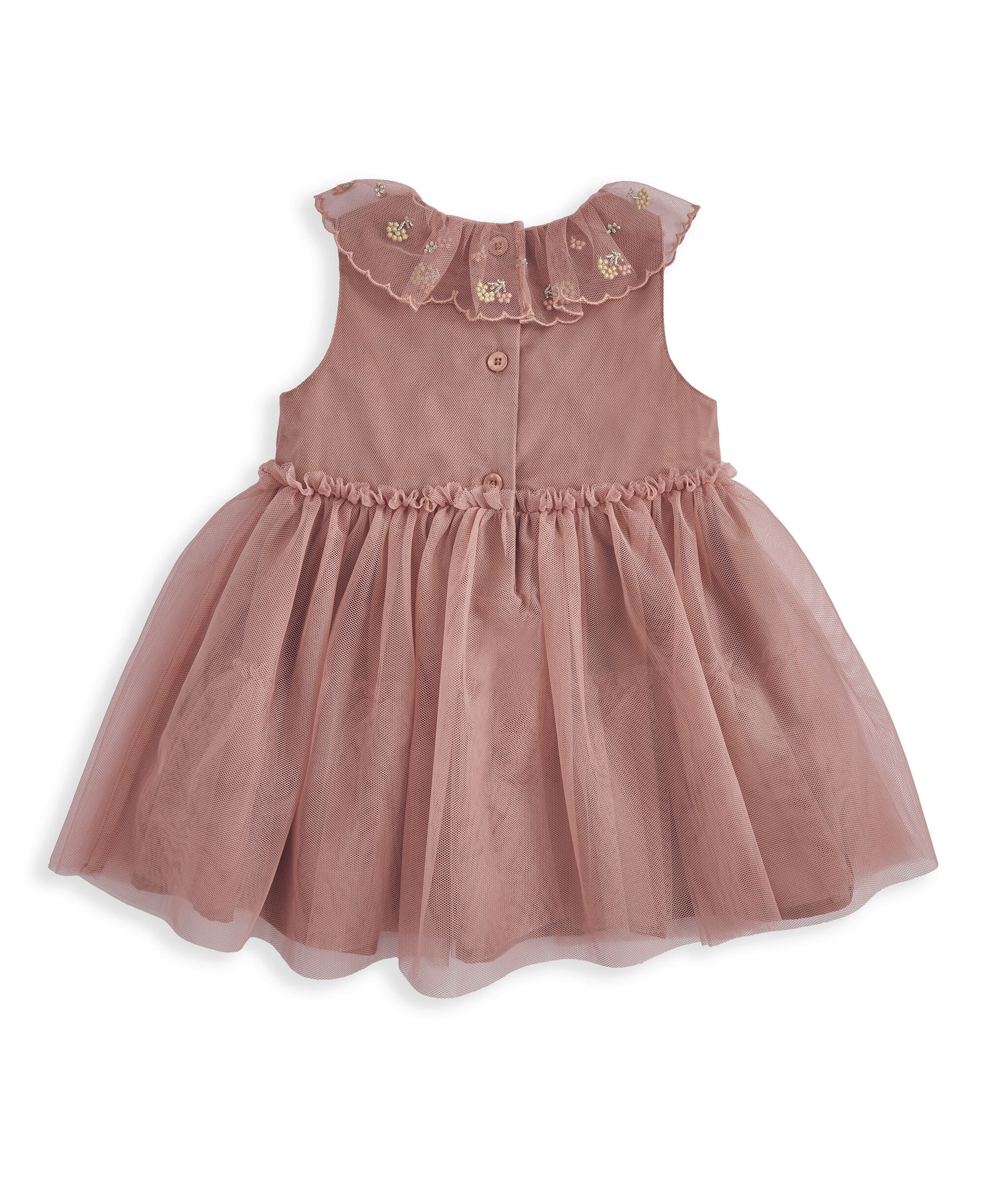 فستان بياقة قماش شبكي image number 3