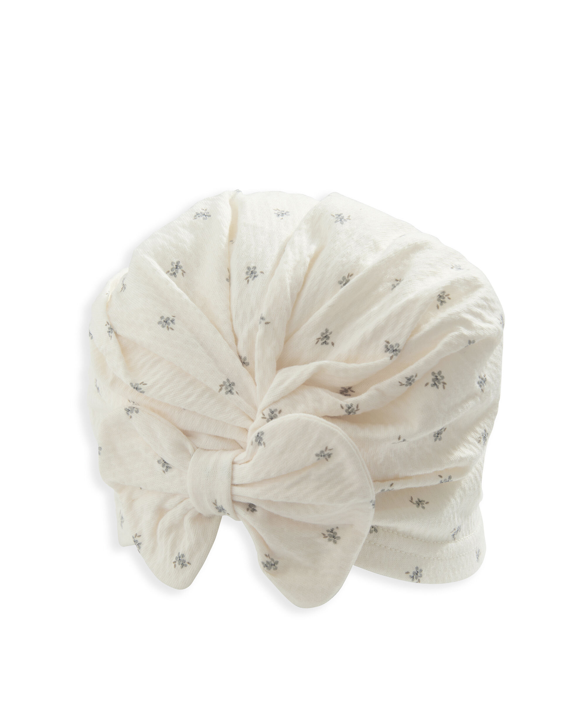 طقم قبعة وجوارب بنقشة زهور - أزرق image number 2