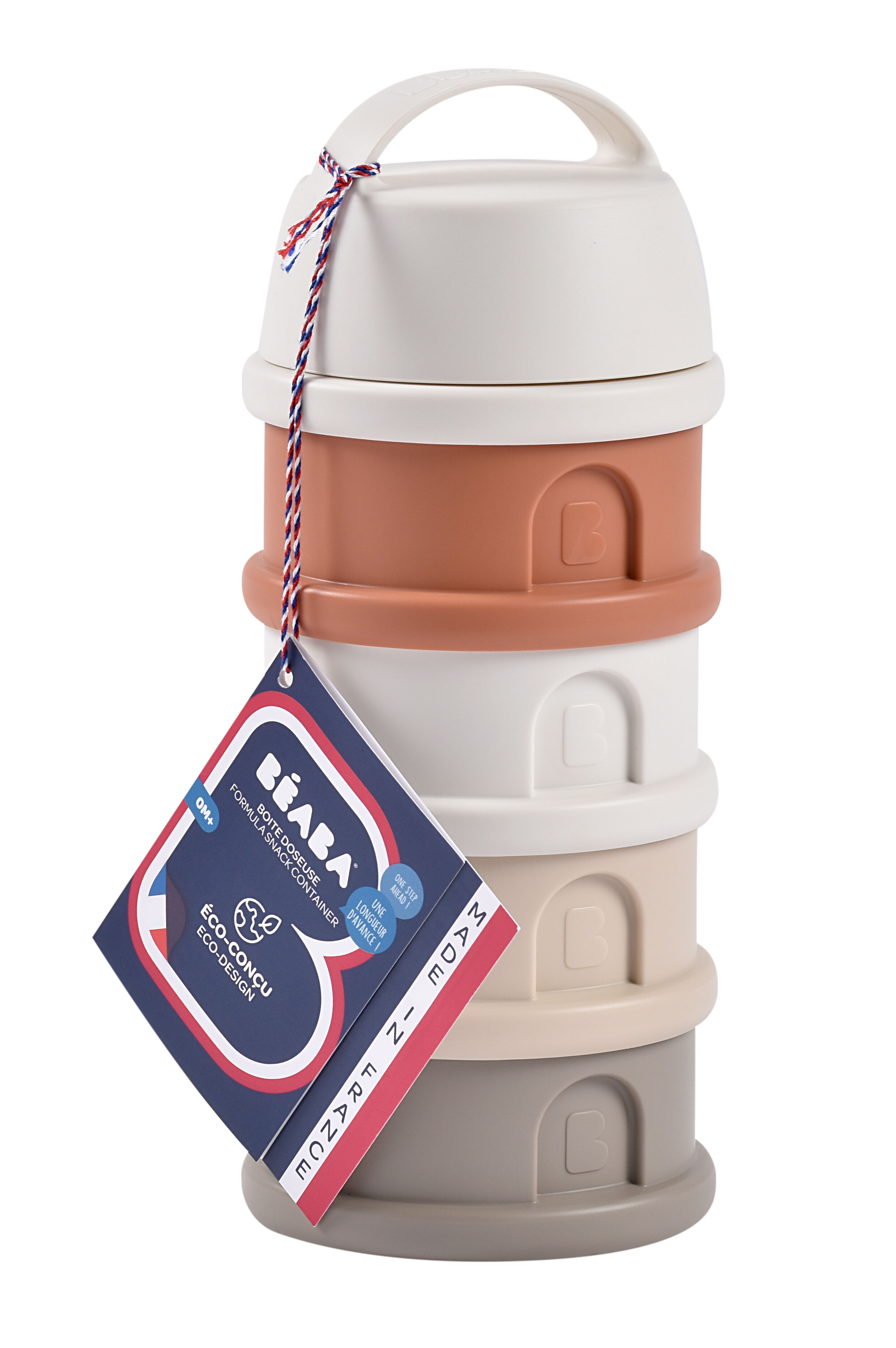 Beaba Formula Milk Container 4 Compartments&nbsp;&nbsp;Cotton White Terracotta image number 4