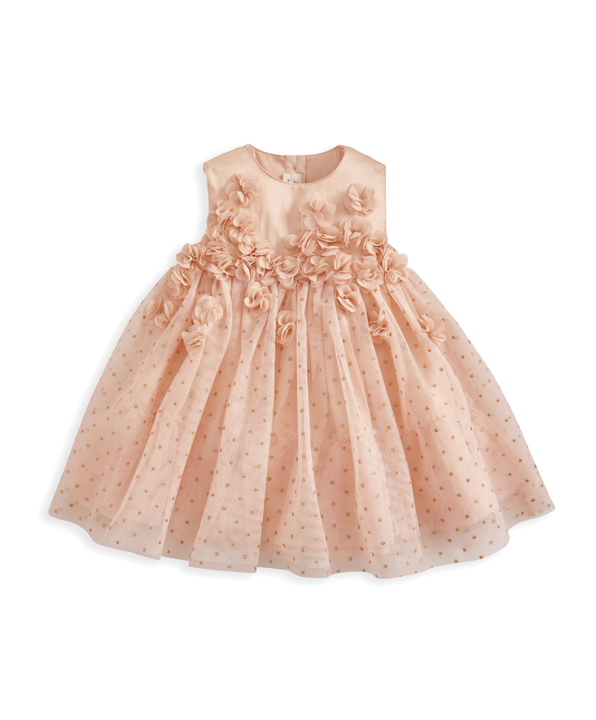 فستان مزين بزهور بارزة - وردي image number 2