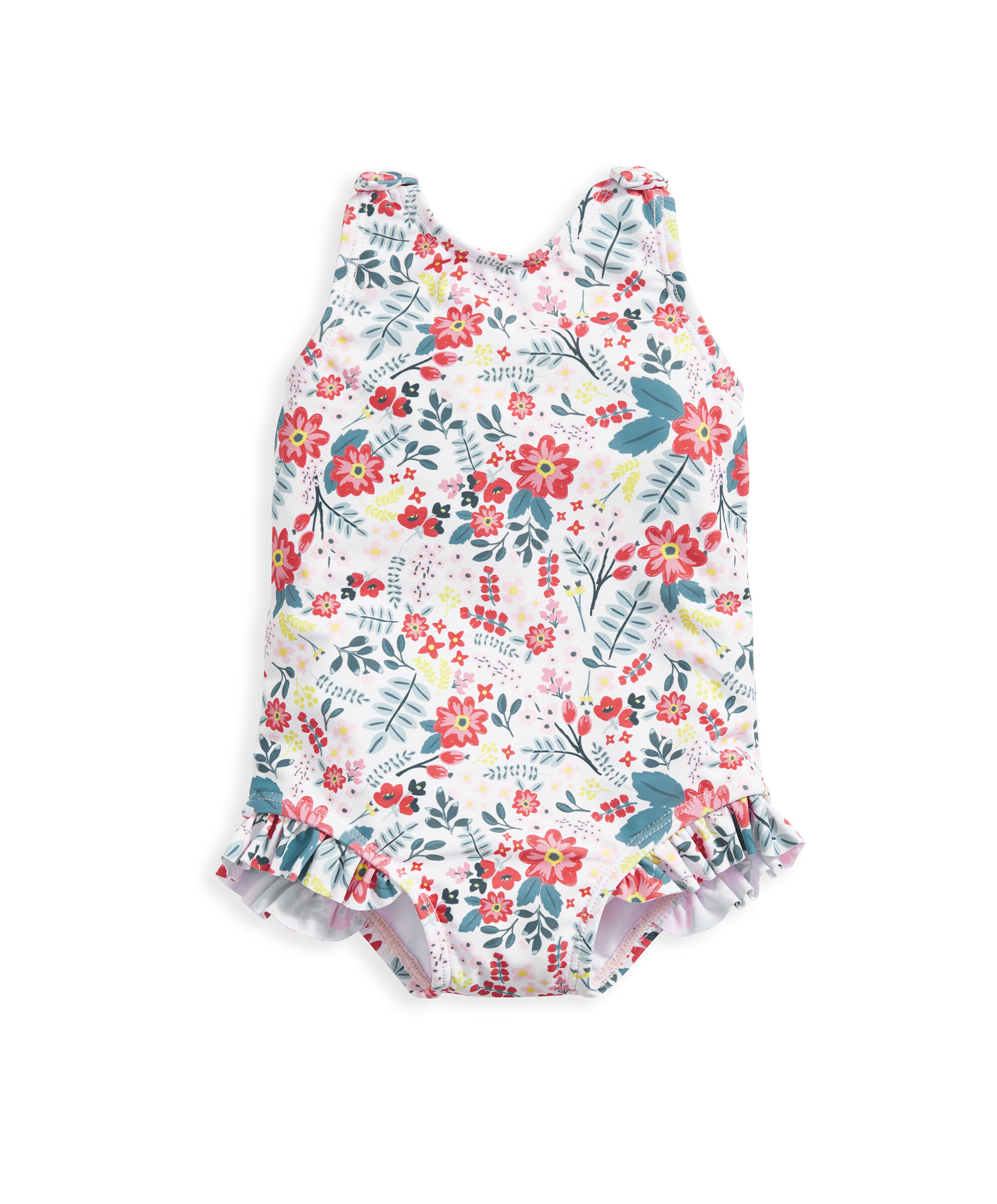 لباس سباحة بنقشة زهور - وردي image number 2