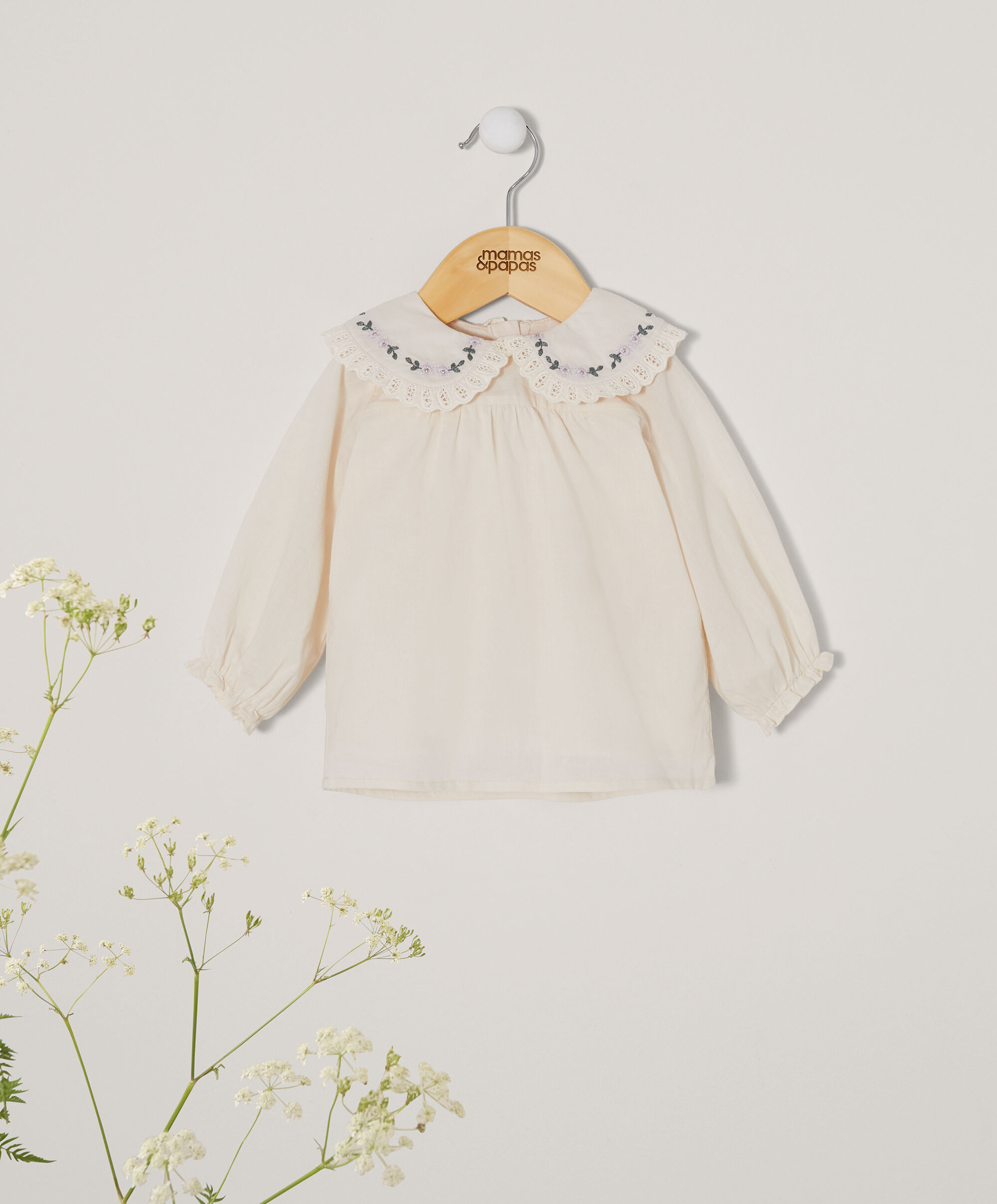 بلوزة بياقة مطرزة image number 3