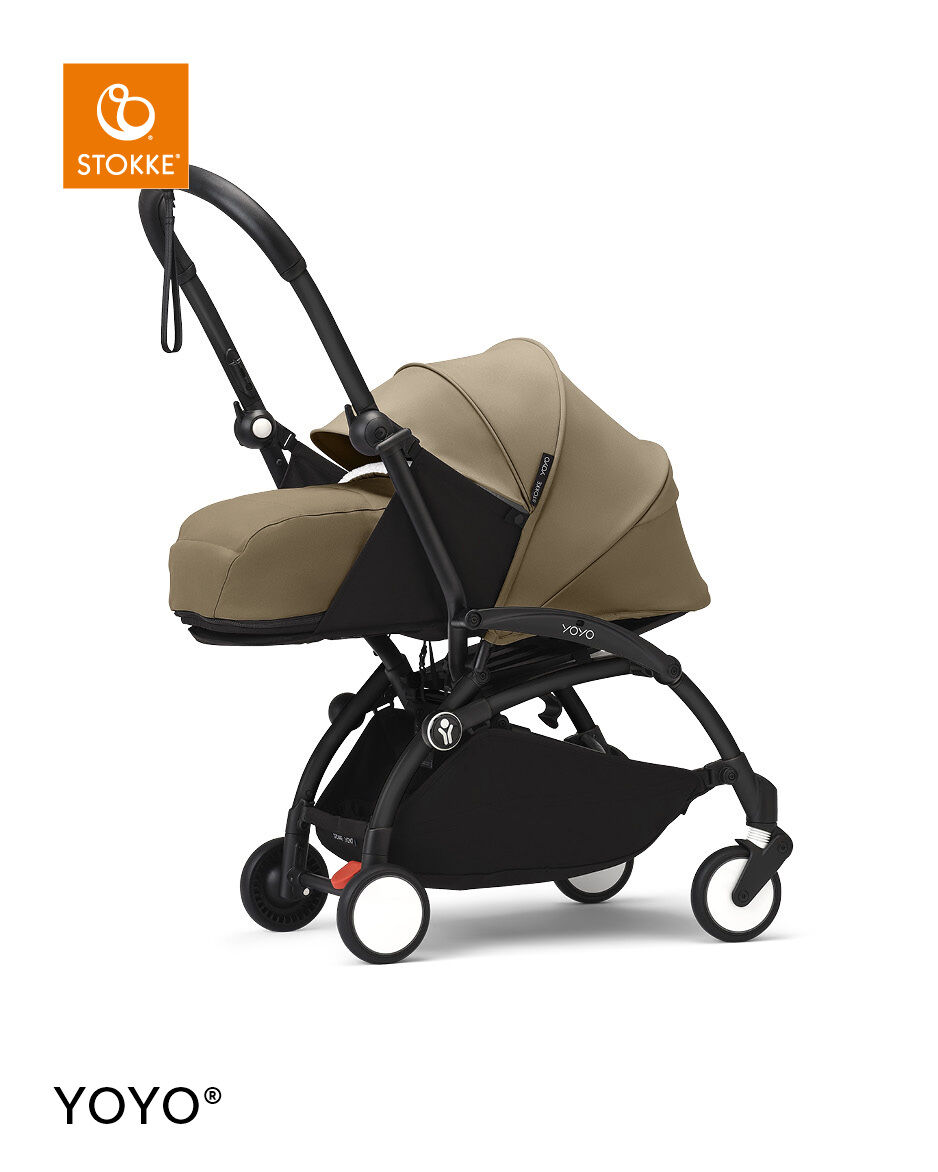Stokke YOYO3 Black Frame with 0+ Newborn Pack Toffee image number 1