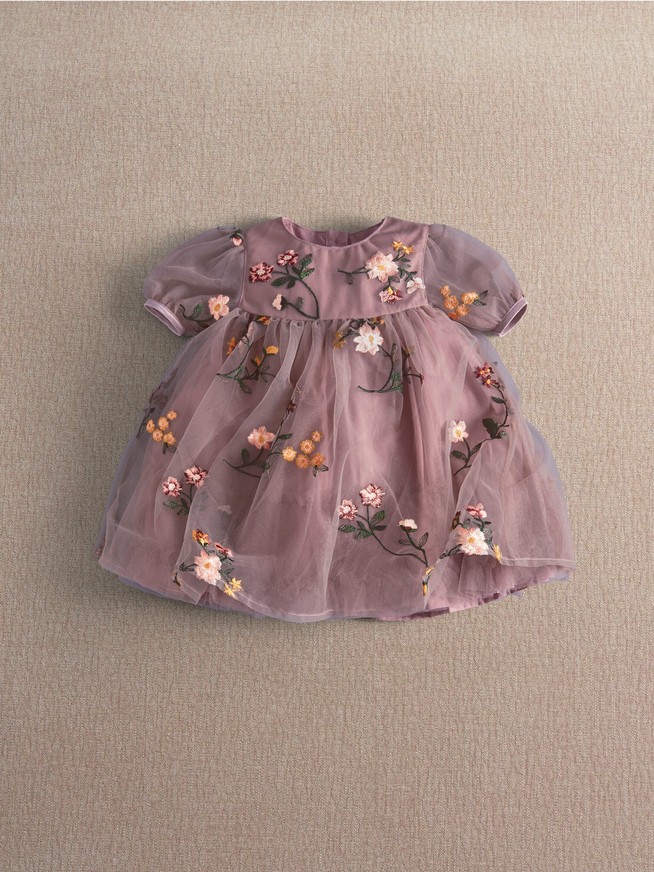 Plum Embroidered Dress
