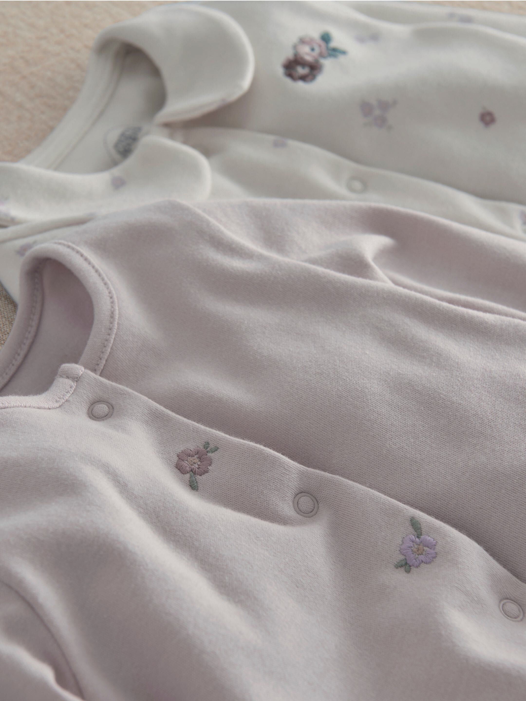 3pk Vintage Floral Sleepsuits image number 3