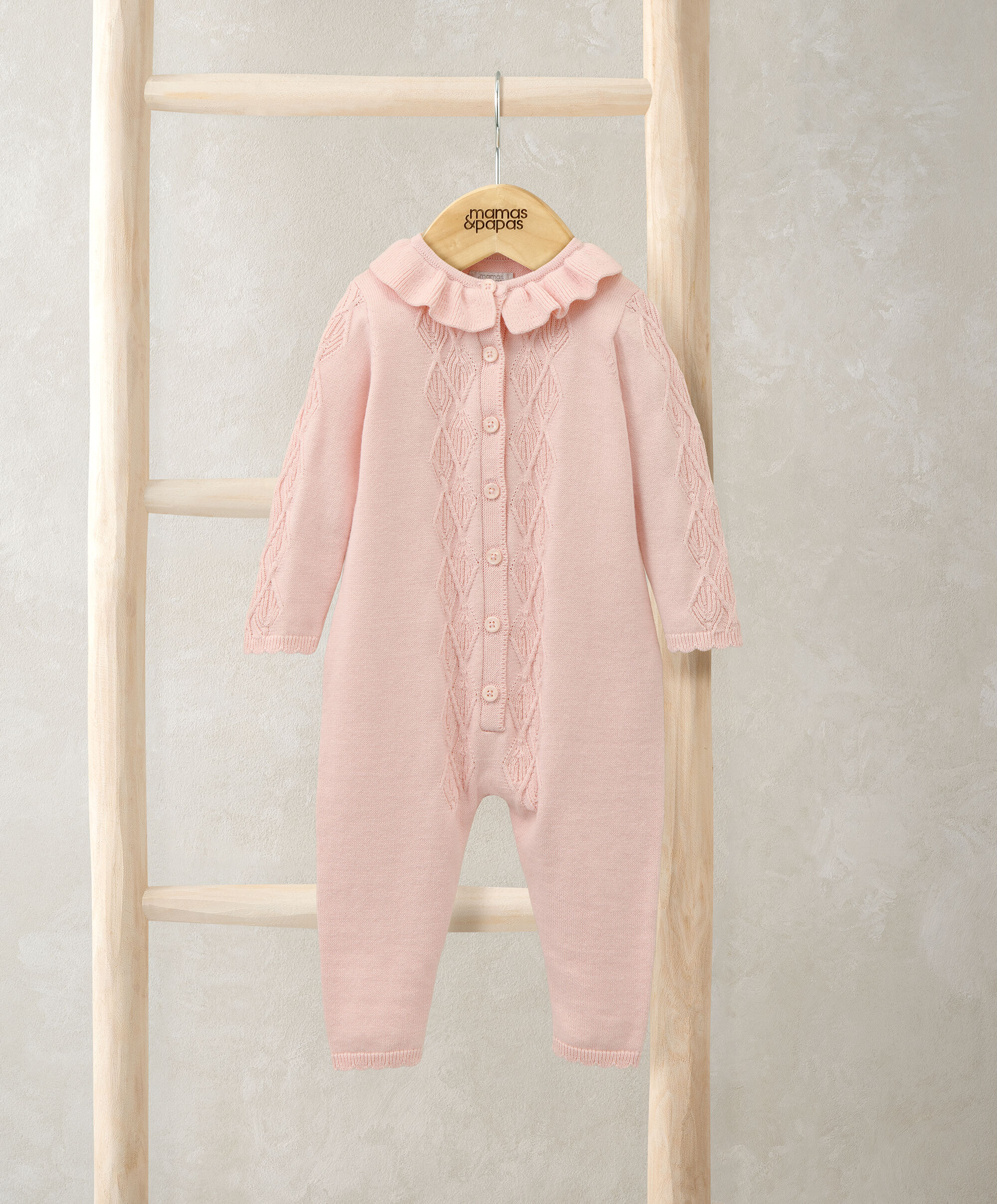 أفرول وردي منسوج