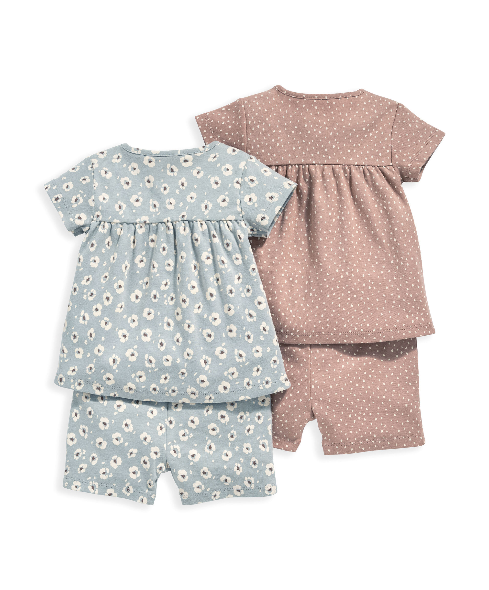 طقم بيجاما بشورت ونقشة زهور - قطعتان image number 3