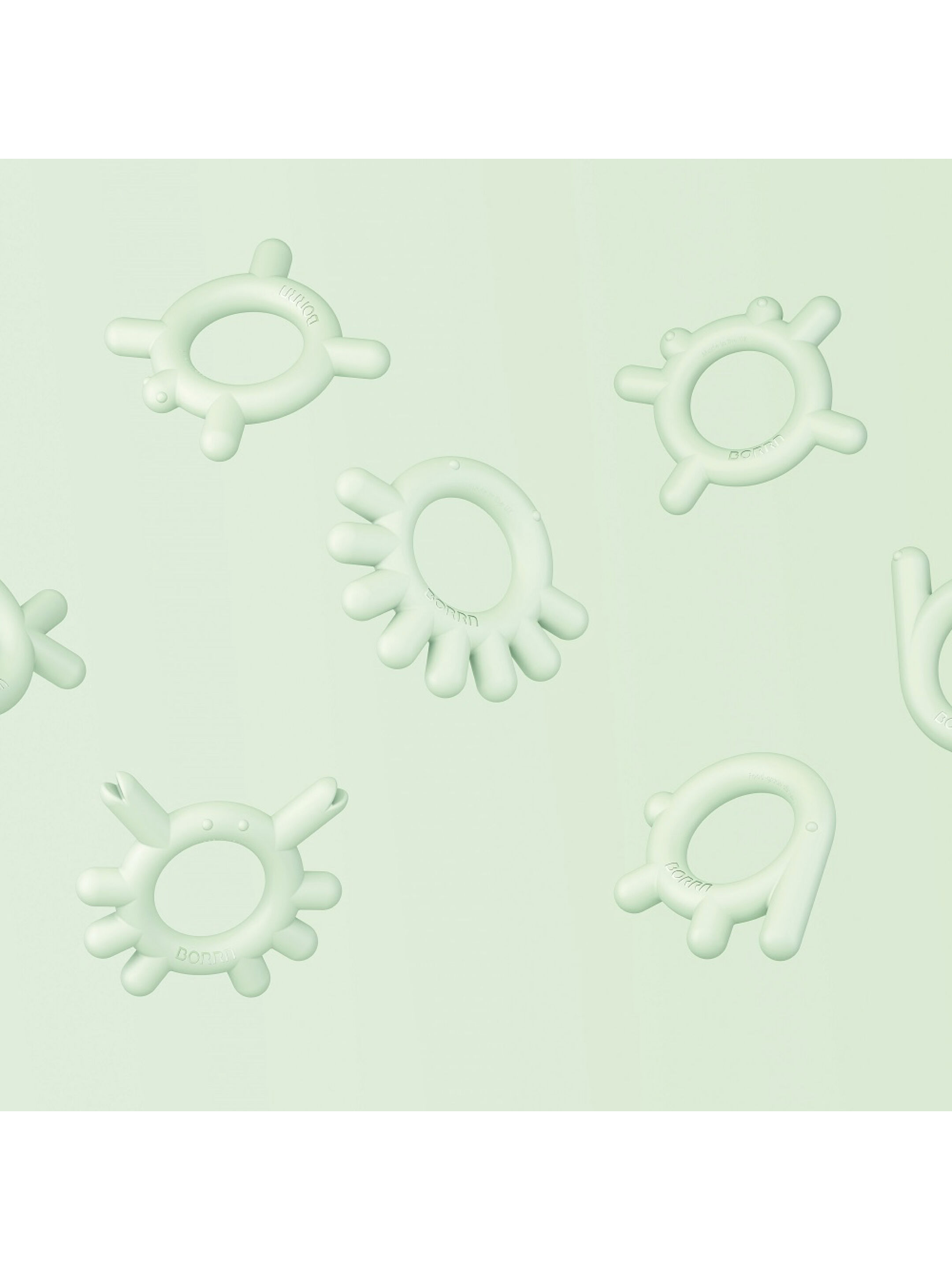 حلقة تسنين سيليكون خالية من مادة بيسفينول أ وغير سامة من بورن - تصميم فيل image number 3