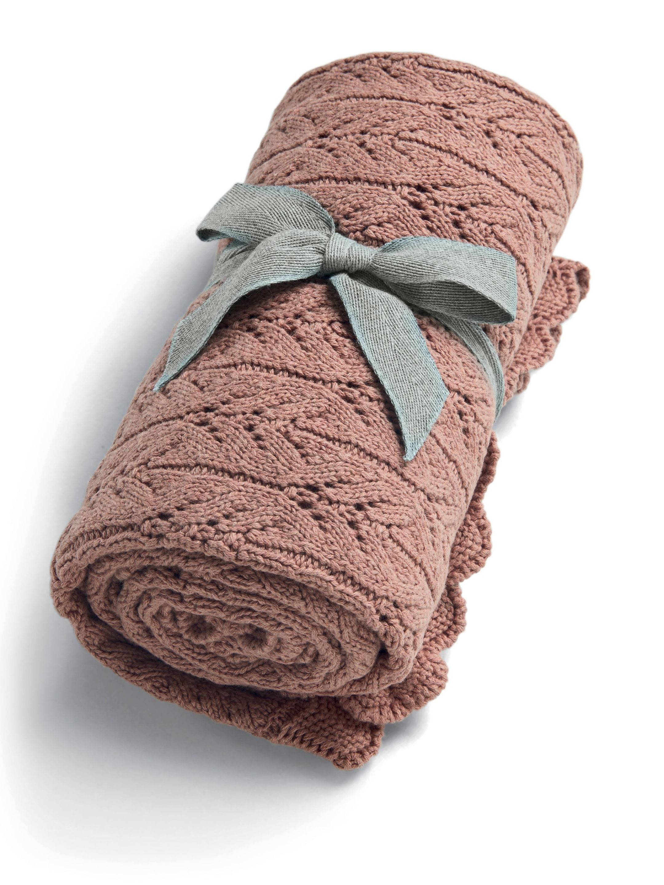 Keepsake Gift Set - Wildflower Knitted Blanket with Pink Bunny Soft Toy & Pink Imprint Tin image number 3