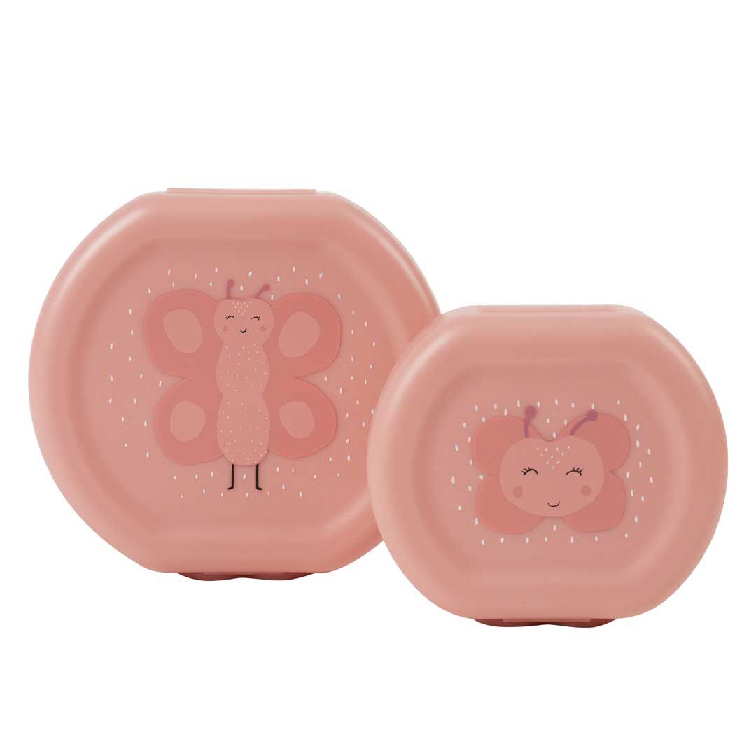 Trixie  Snack Box With Clip - Set of 2 - Mrs. Butterfly
