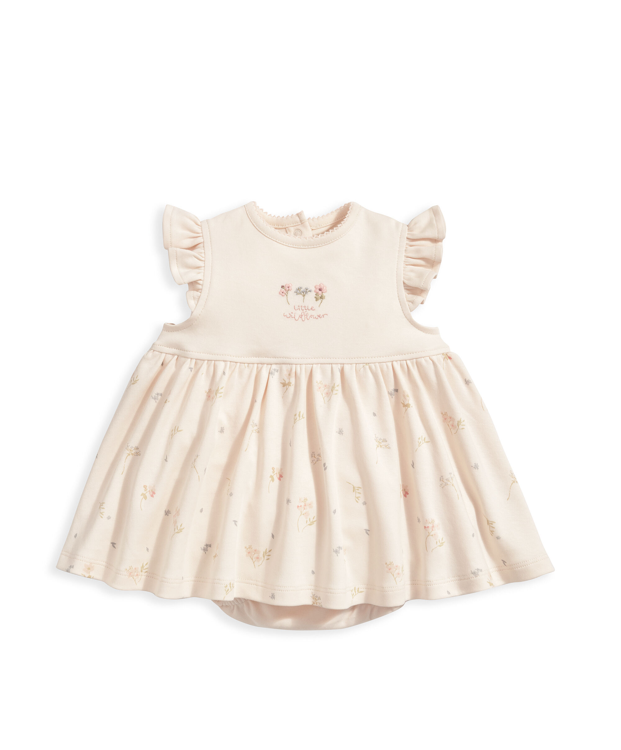 طقم فستان وطوق رأس بنقشة زهور - وردي image number 3