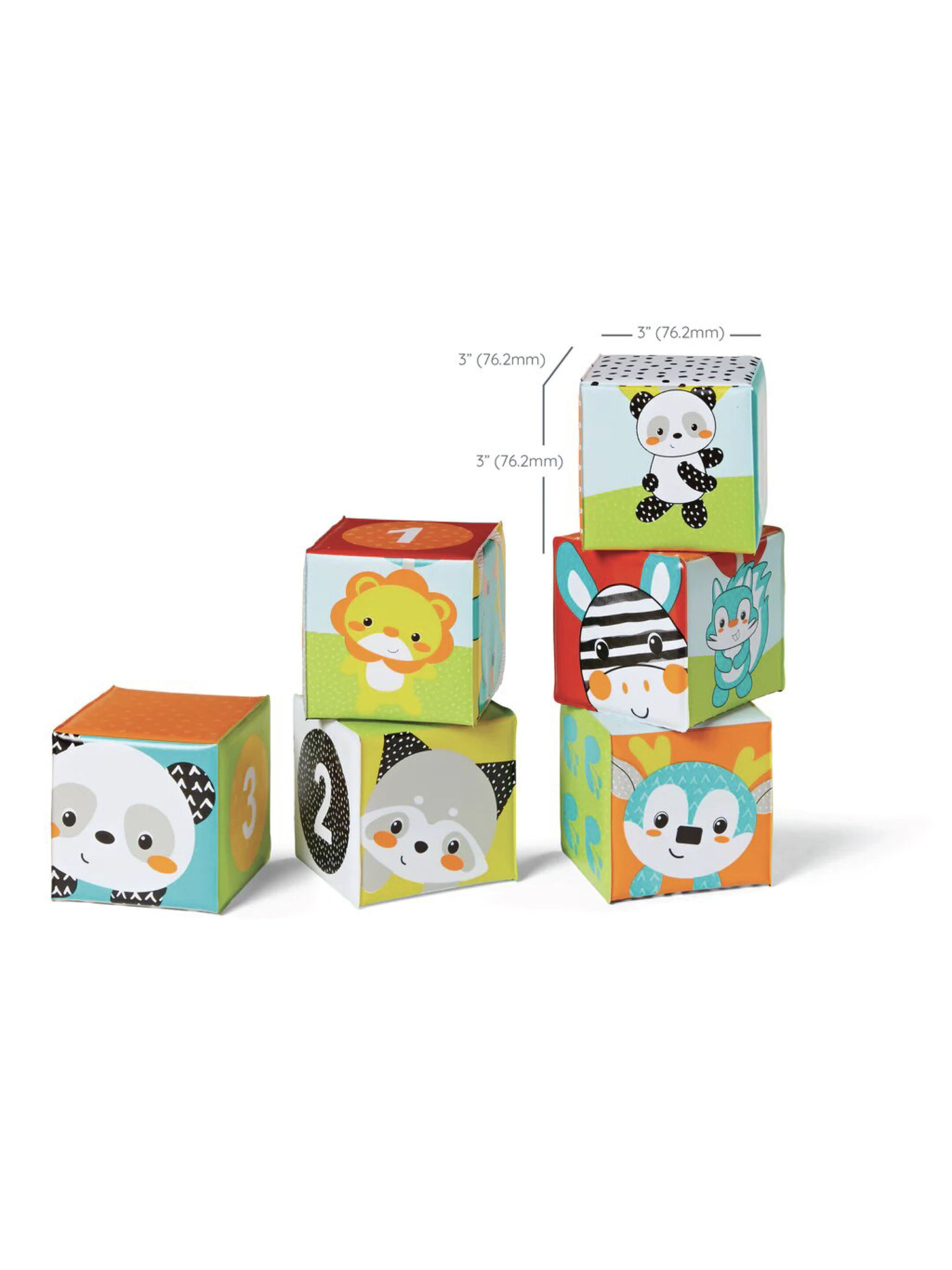 مكعبات حوض الاستحمام بألوان وأرقام من إنفانتينو - 3 قطع image number 3