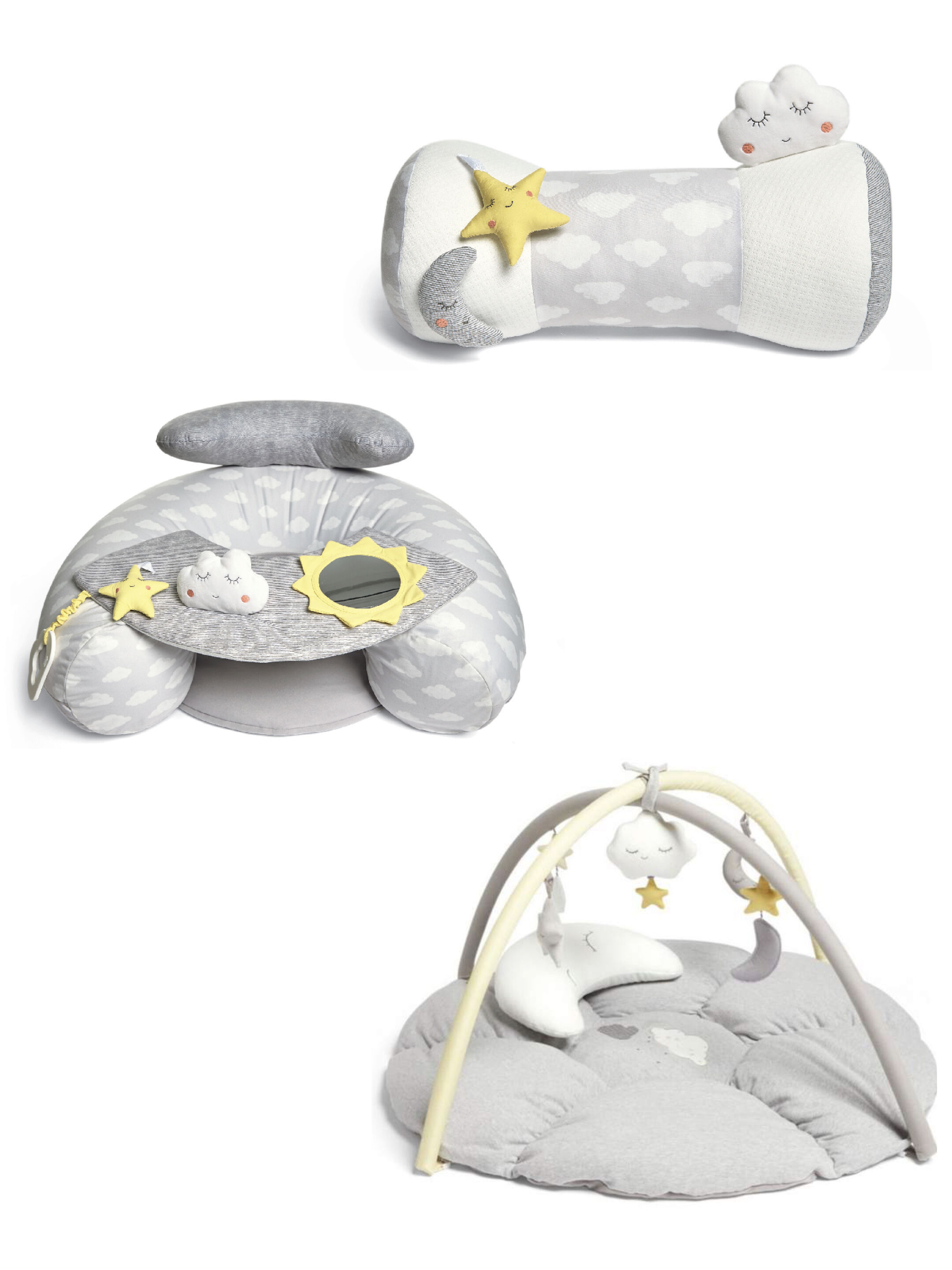 مجموعة مفرش لعب دريم أبون أكلاود بلون رمادي - 3 قطع image number 1