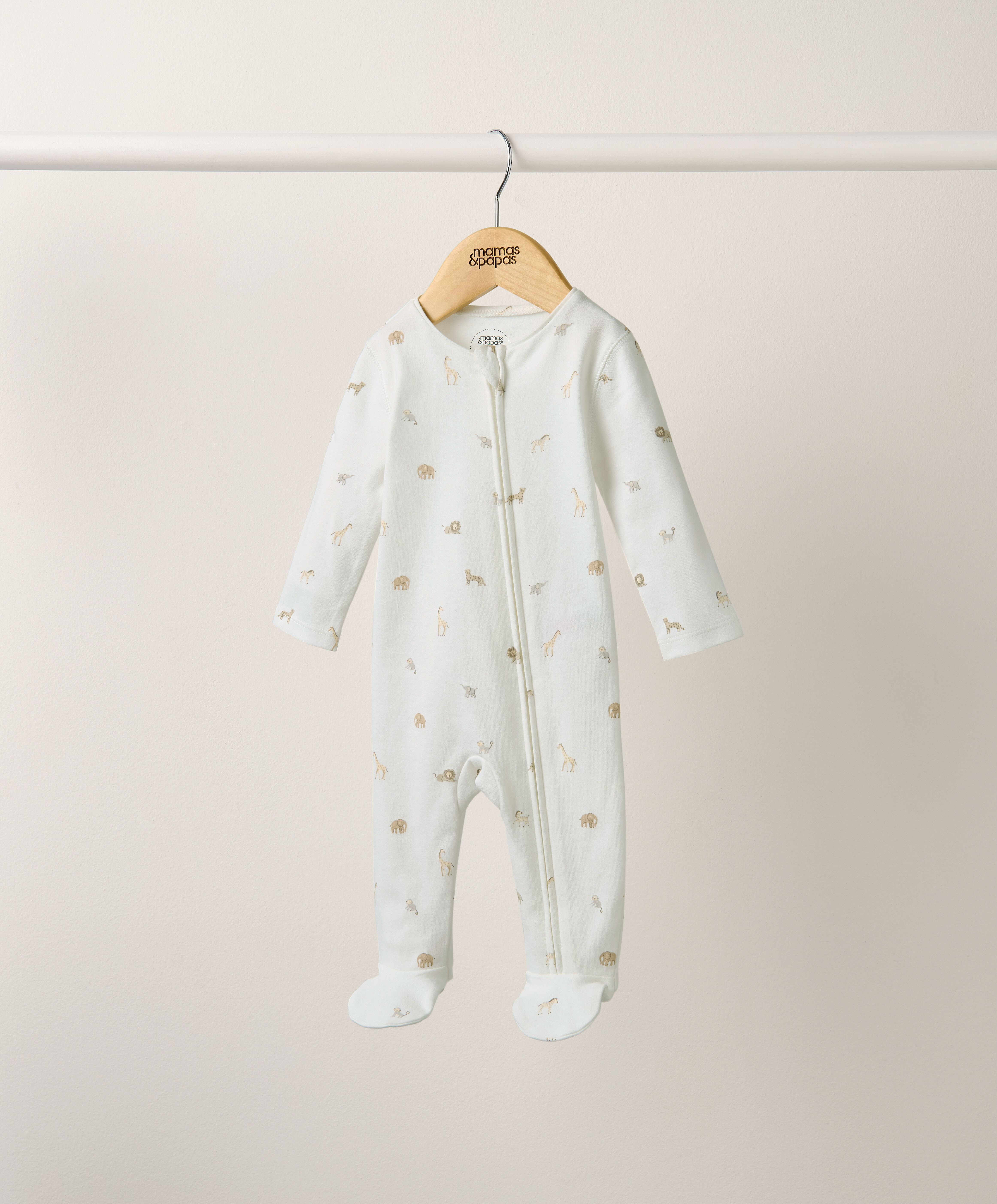 لباس الكل في واحد بسحّاب مائل ونقشة سفاري image number 3