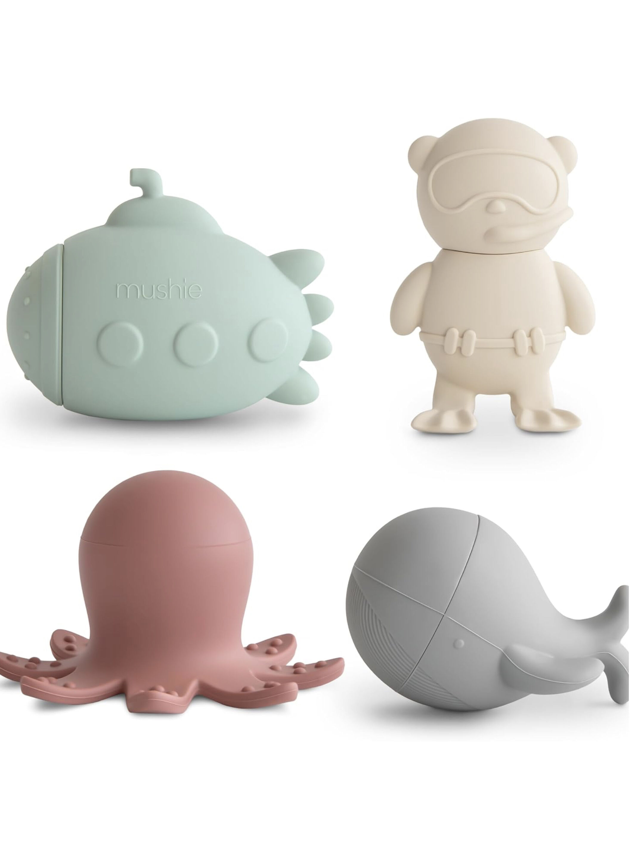 مجموعة ألعاب الاستحمام موشي بتصميم كائنات بحرية - 4 قطع image number 1