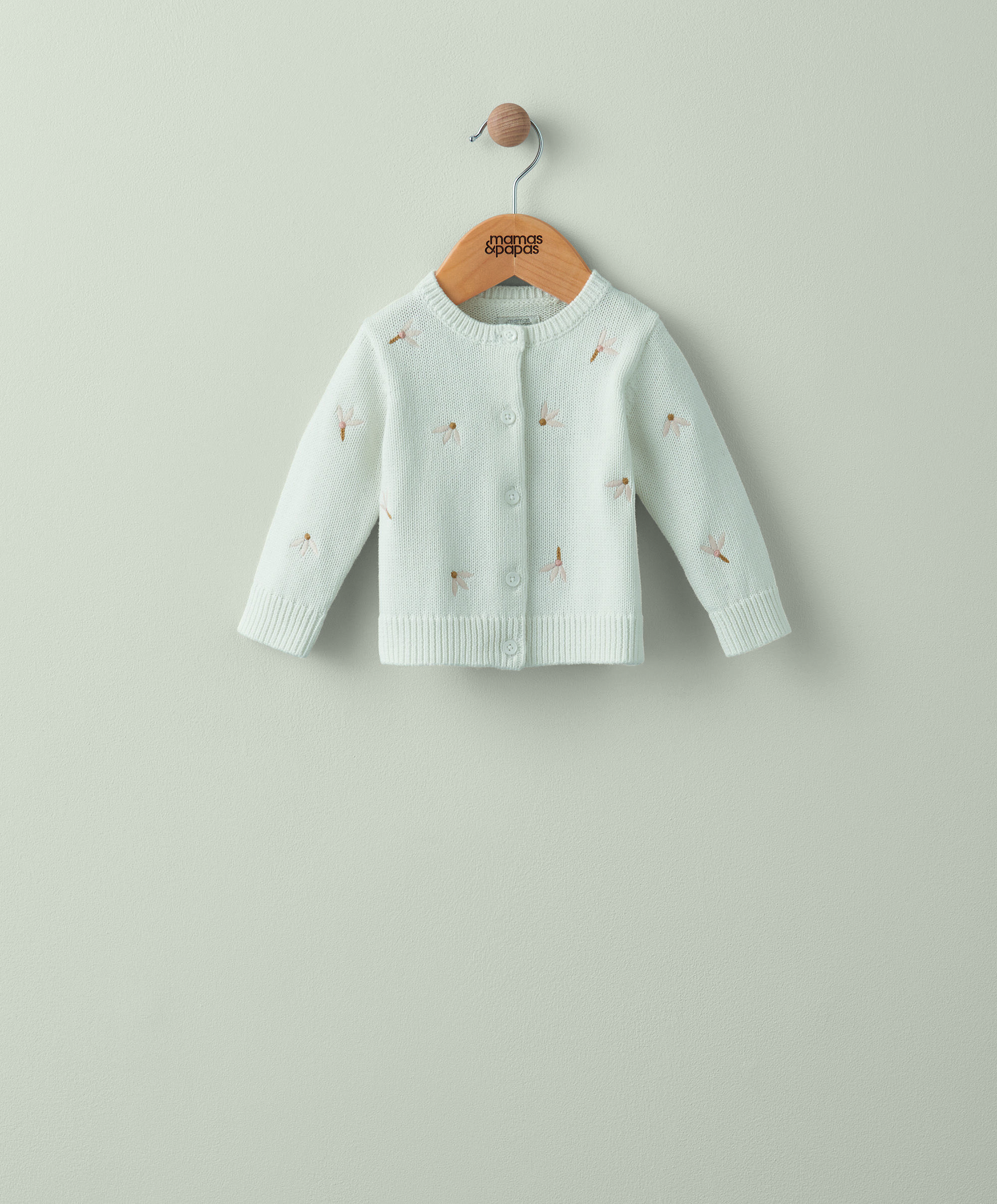 كارديغان مطرز - أبيض image number 1