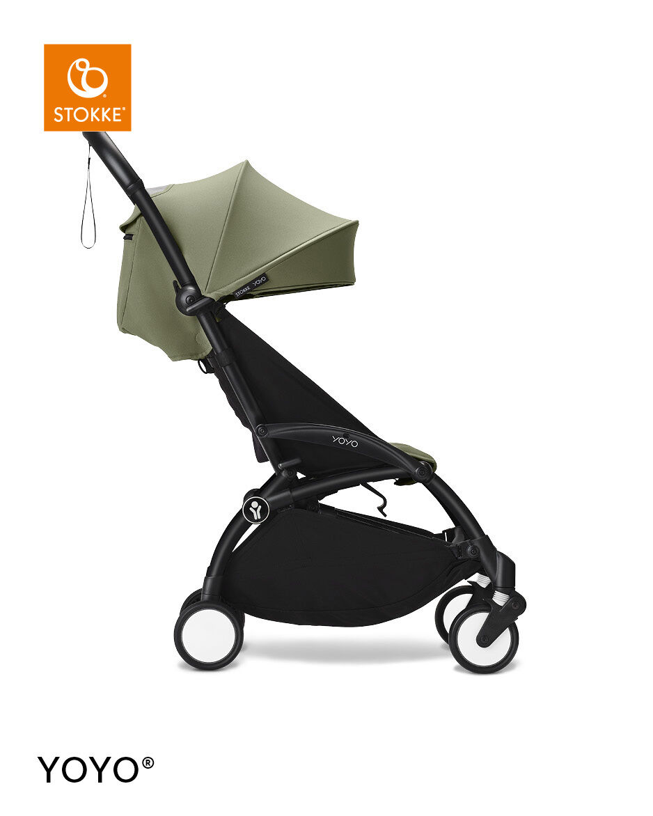 Stokke YOYO3 Black Frame with 6+ Color Pack - Olive & Cup Holder (3 Pieces) image number 1