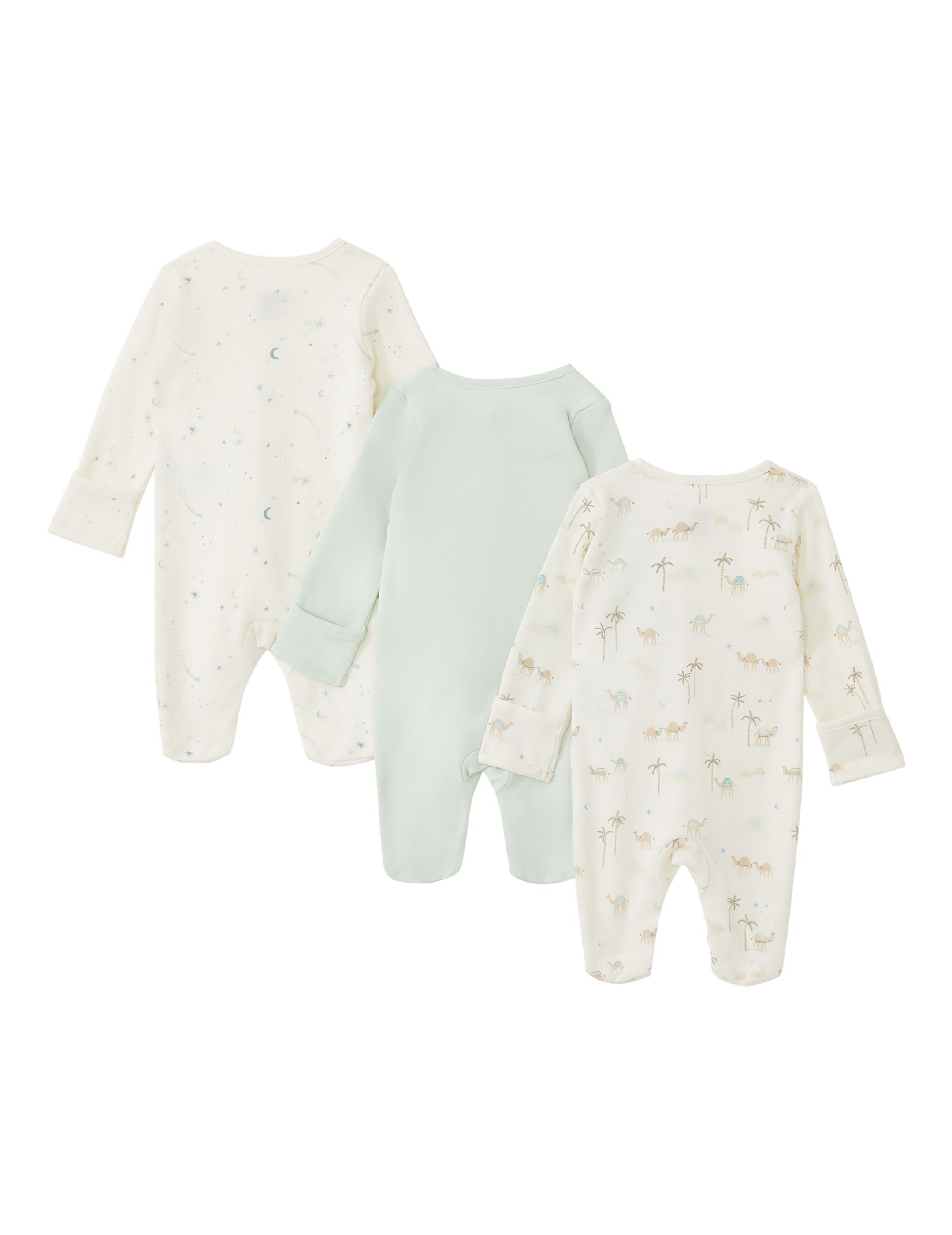 طقم بيجاما قطعة واحدة بنقشة صحراء - 3 قطع image number 3